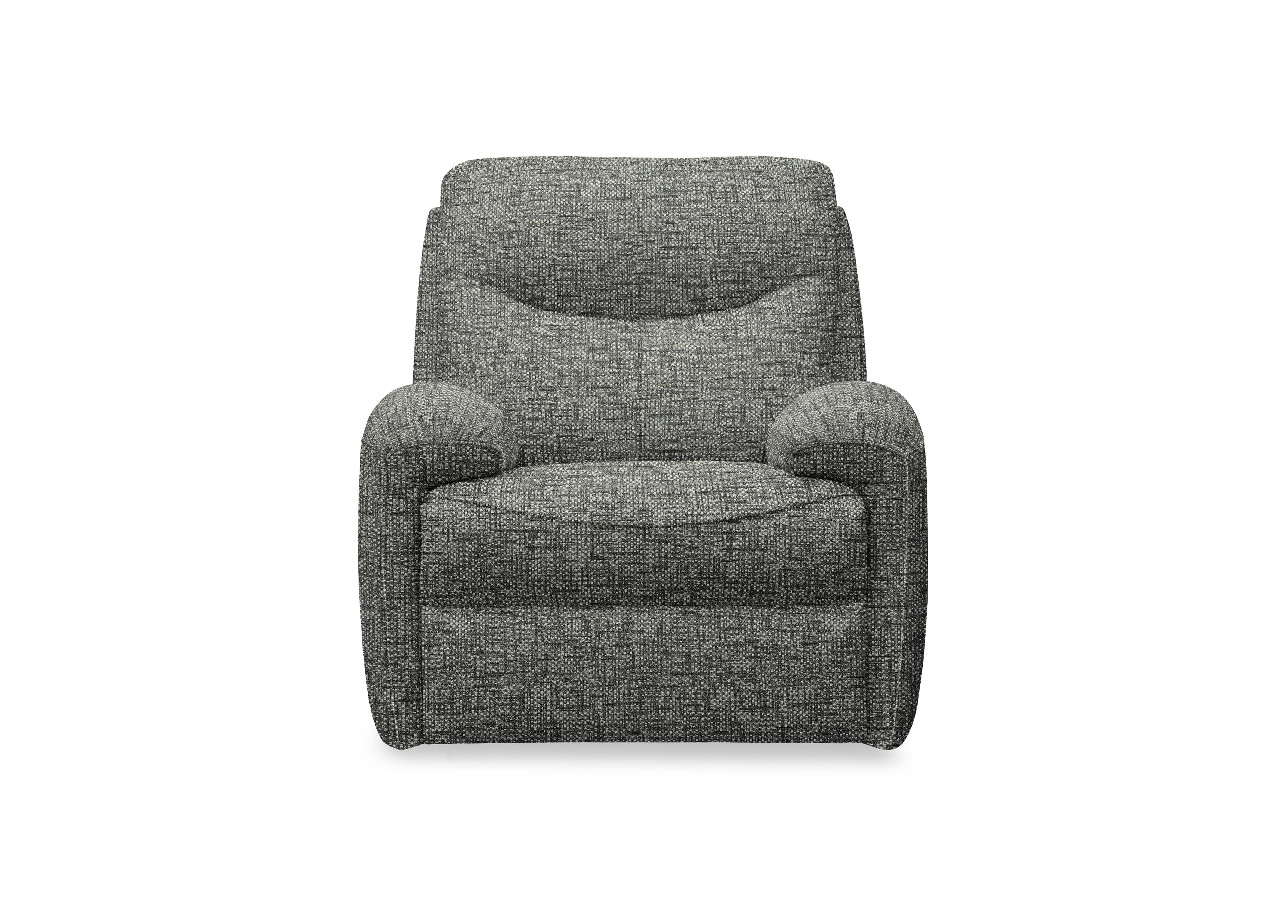 Amesbury Fabric Power Recliner Armchair with Power Headrest, Power Lumbar and Heated Seats in B031 Remco Slate on Furniture Village