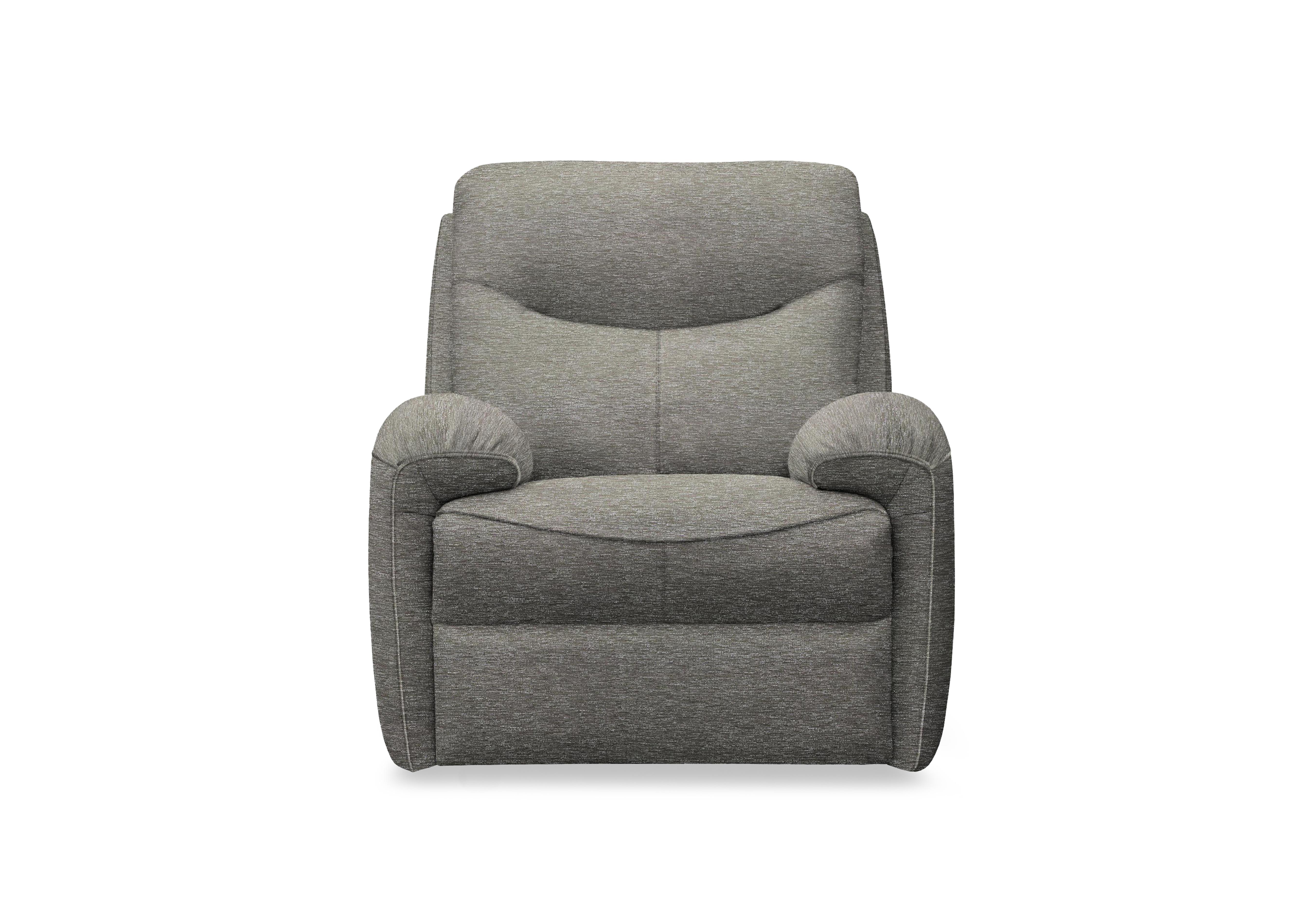 Amesbury Fabric Power Recliner Armchair with Power Headrest, Power Lumbar and Heated Seats in B080 Mirage Slate on Furniture Village