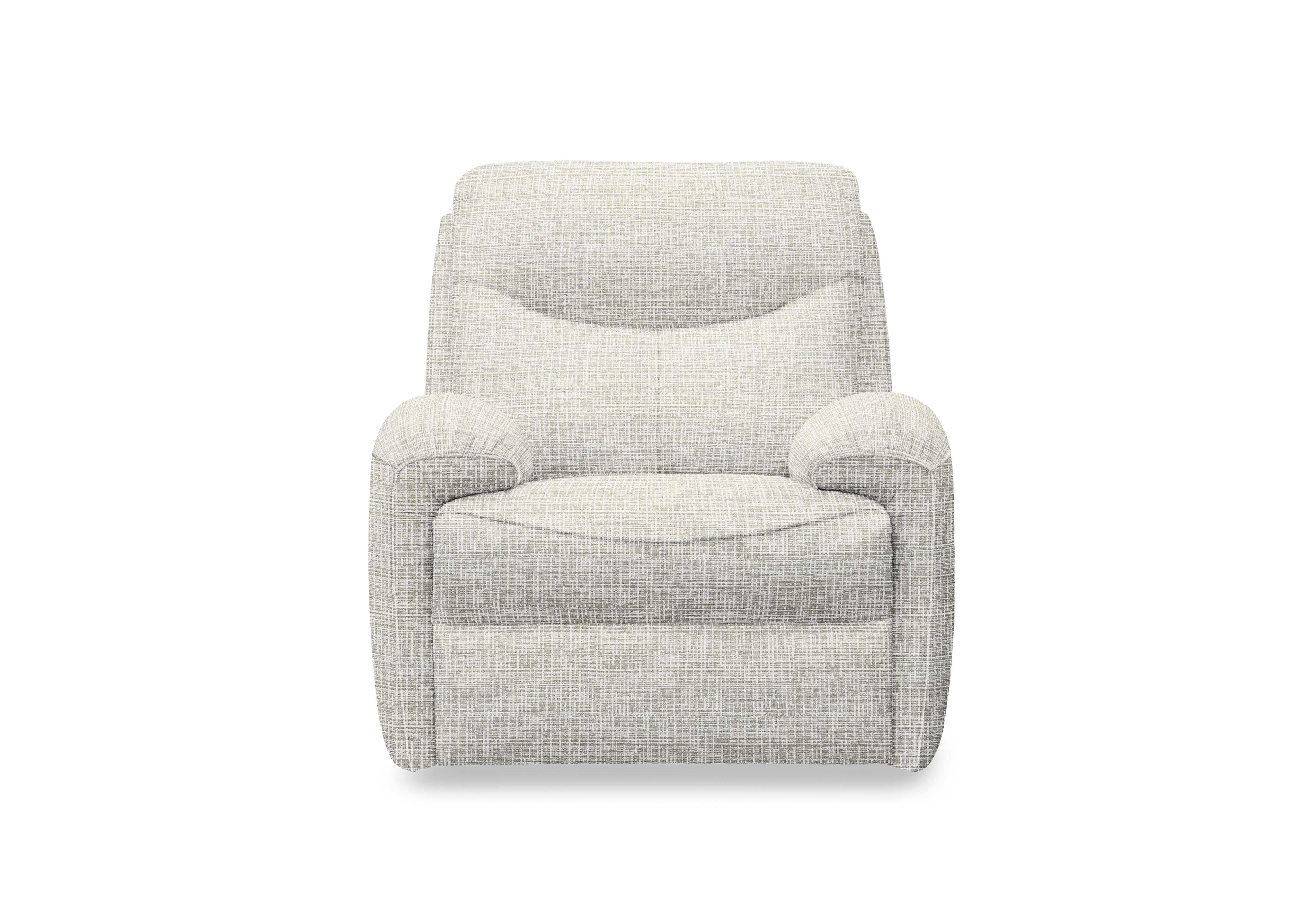 Amesbury Fabric Power Recliner Armchair with Power Headrest, Power Lumbar and Heated Seats in B920 Waffle Taupe on Furniture Village