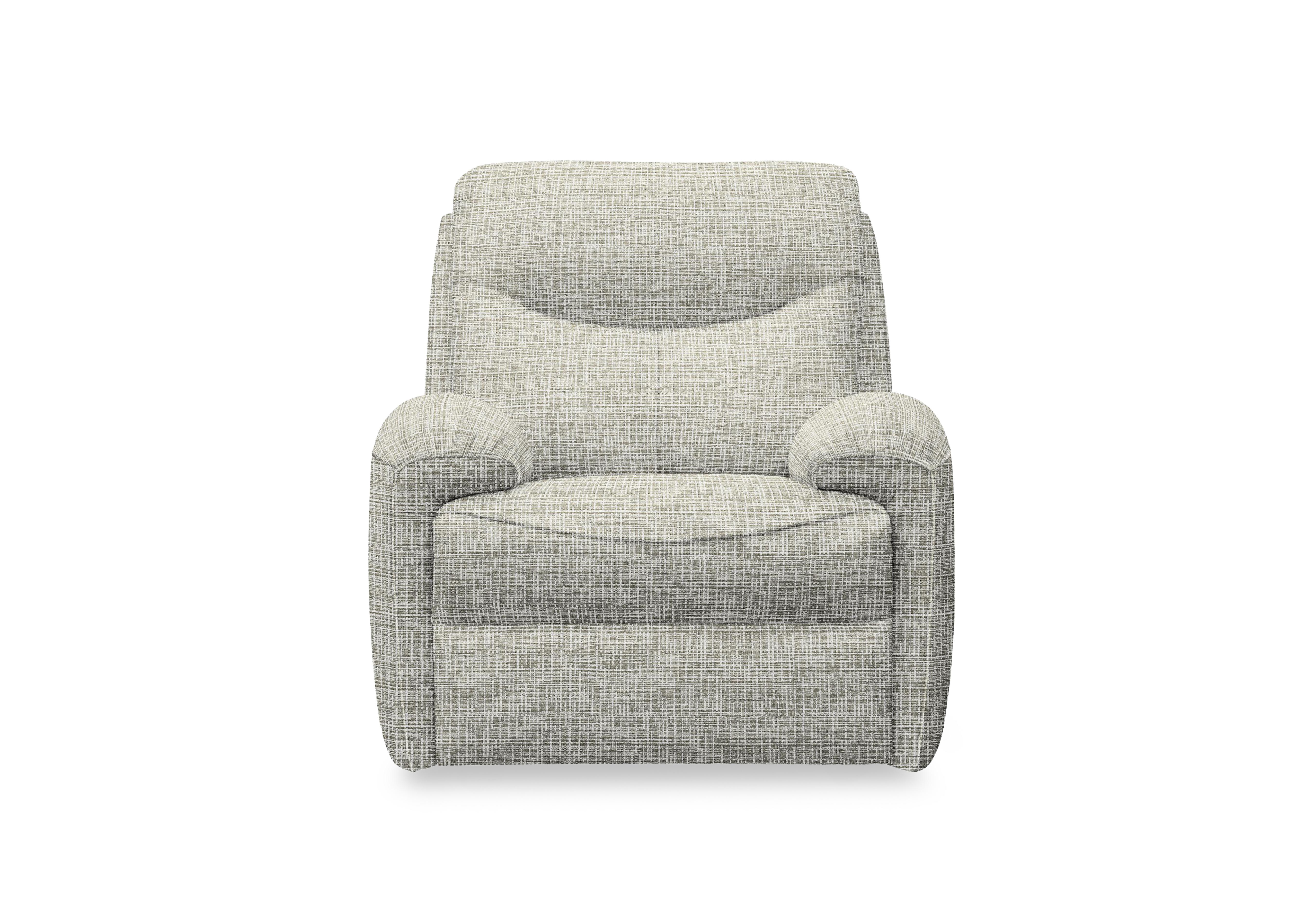 Amesbury Fabric Power Recliner Armchair with Power Headrest, Power Lumbar and Heated Seats in B921 Waffle Smoke on Furniture Village