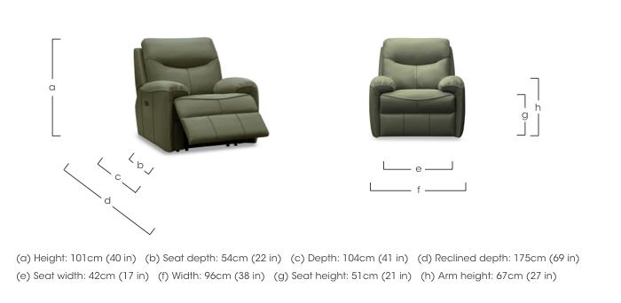 Amesbury Leather Power Recliner Armchair with Power Headrest, Power Lumbar and Heated Seats in  on Furniture Village