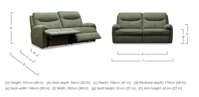 Amesbury Leather 3 Seater Sofa in  on Furniture Village