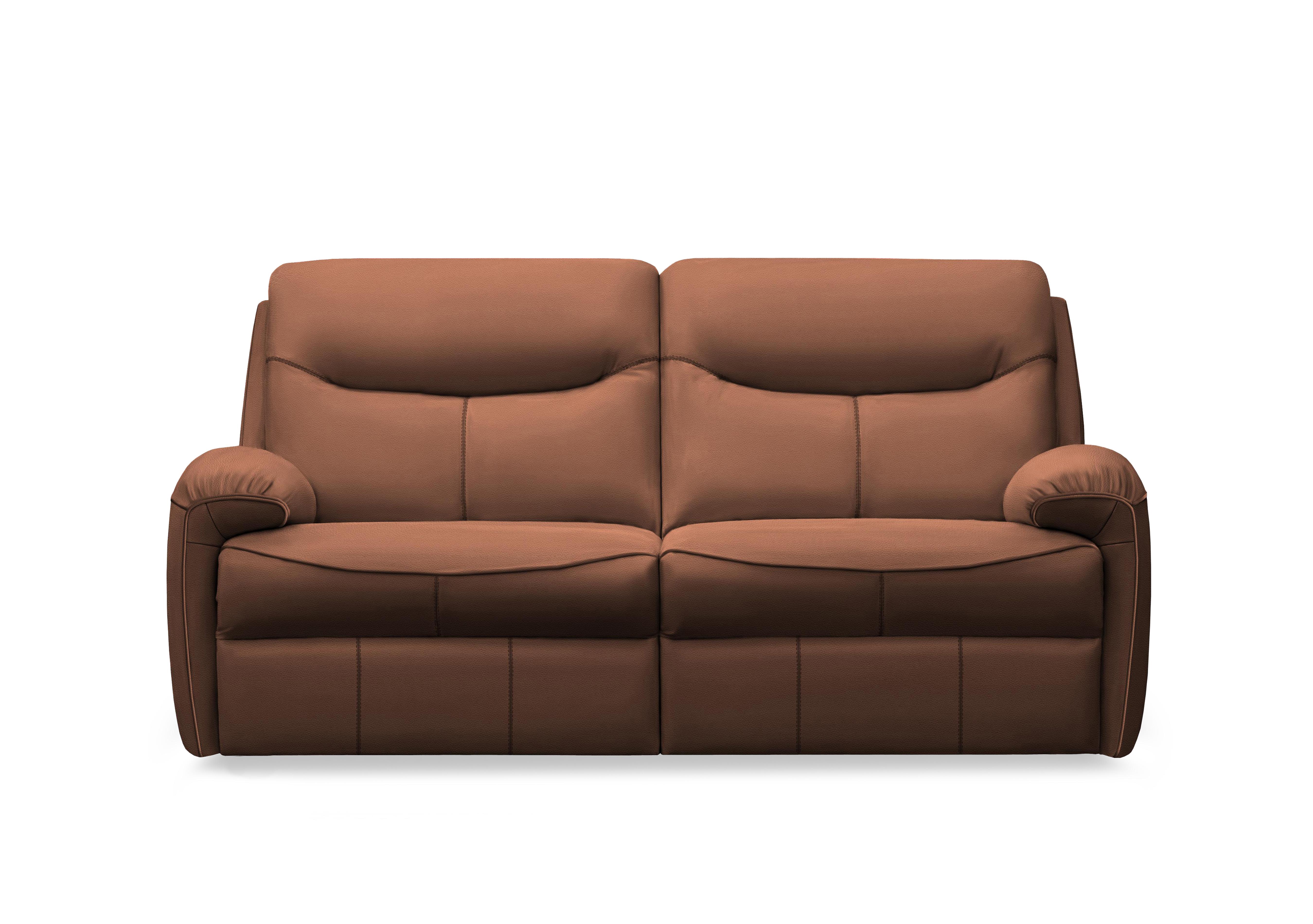Amesbury Leather 3 Seater Sofa in L848 Cambridge Conker on Furniture Village