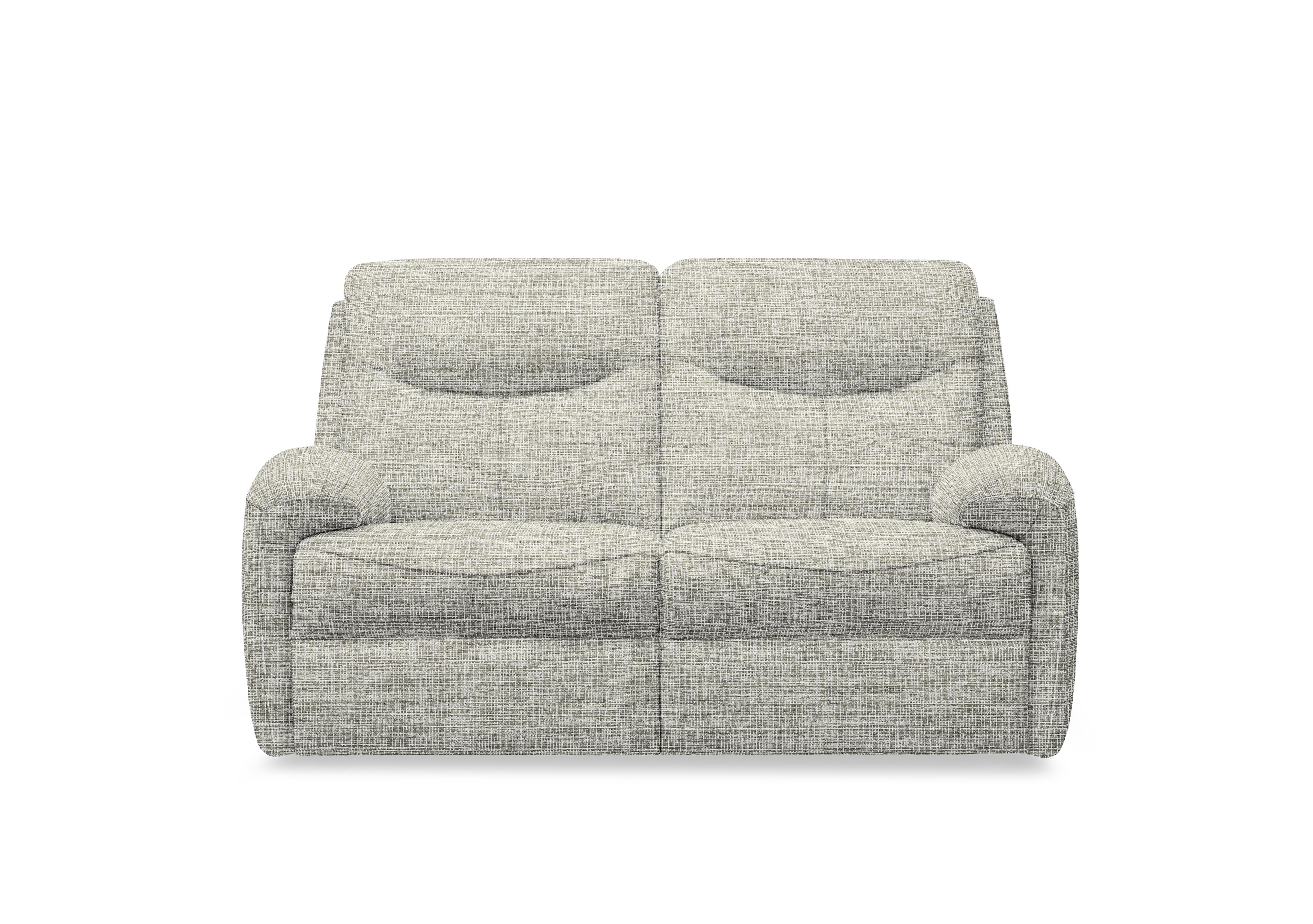 Amesbury Fabric 2 Seater Power Recliner Sofa with Power Headrest, Power Lumbar and Heated Seats in B921 Waffle Smoke on Furniture Village