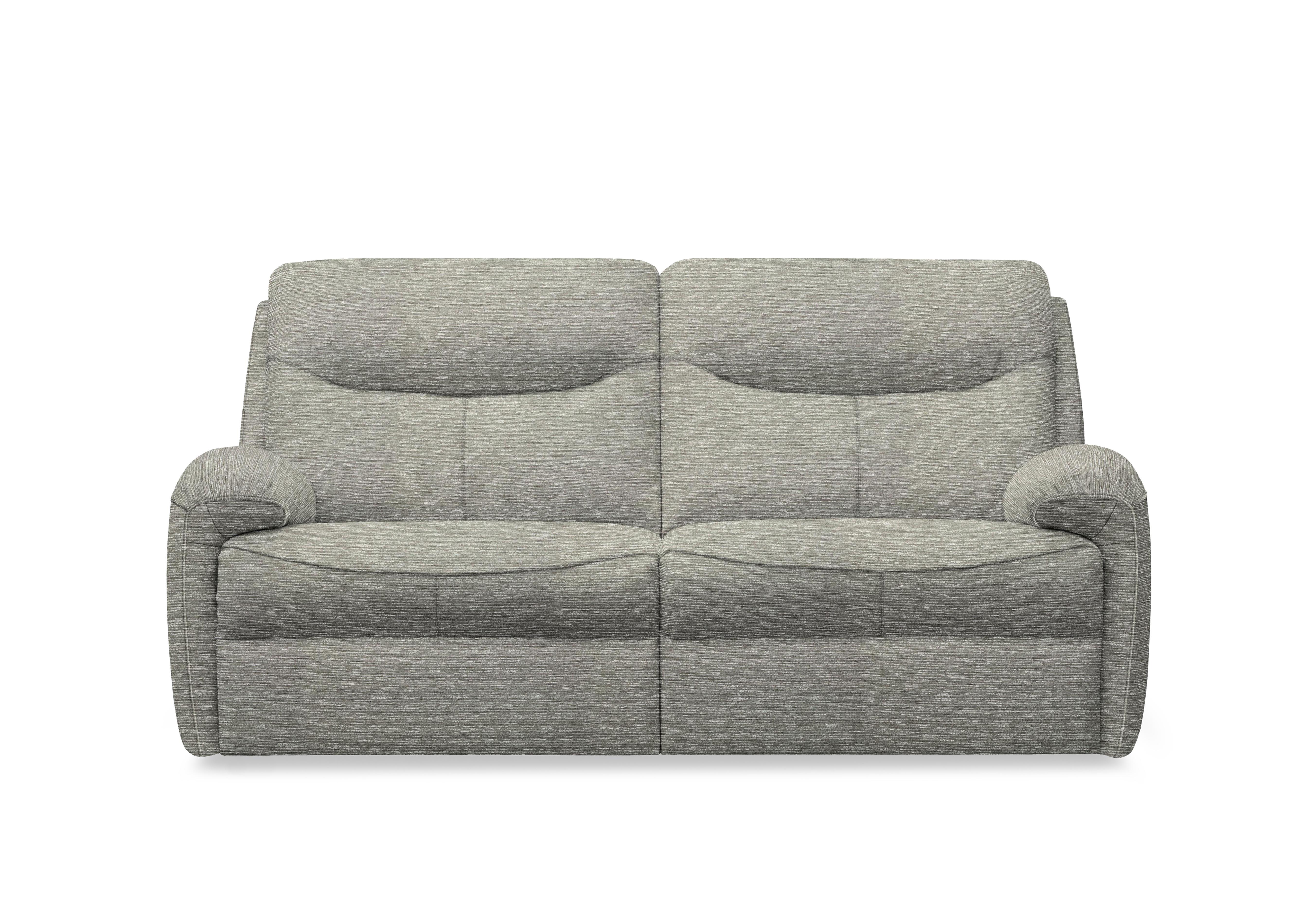 Amesbury Fabric 3 Seater Power Recliner Sofa with Power Headrest, Power Lumbar and Heated Seats in B076 Mirage Powder on Furniture Village