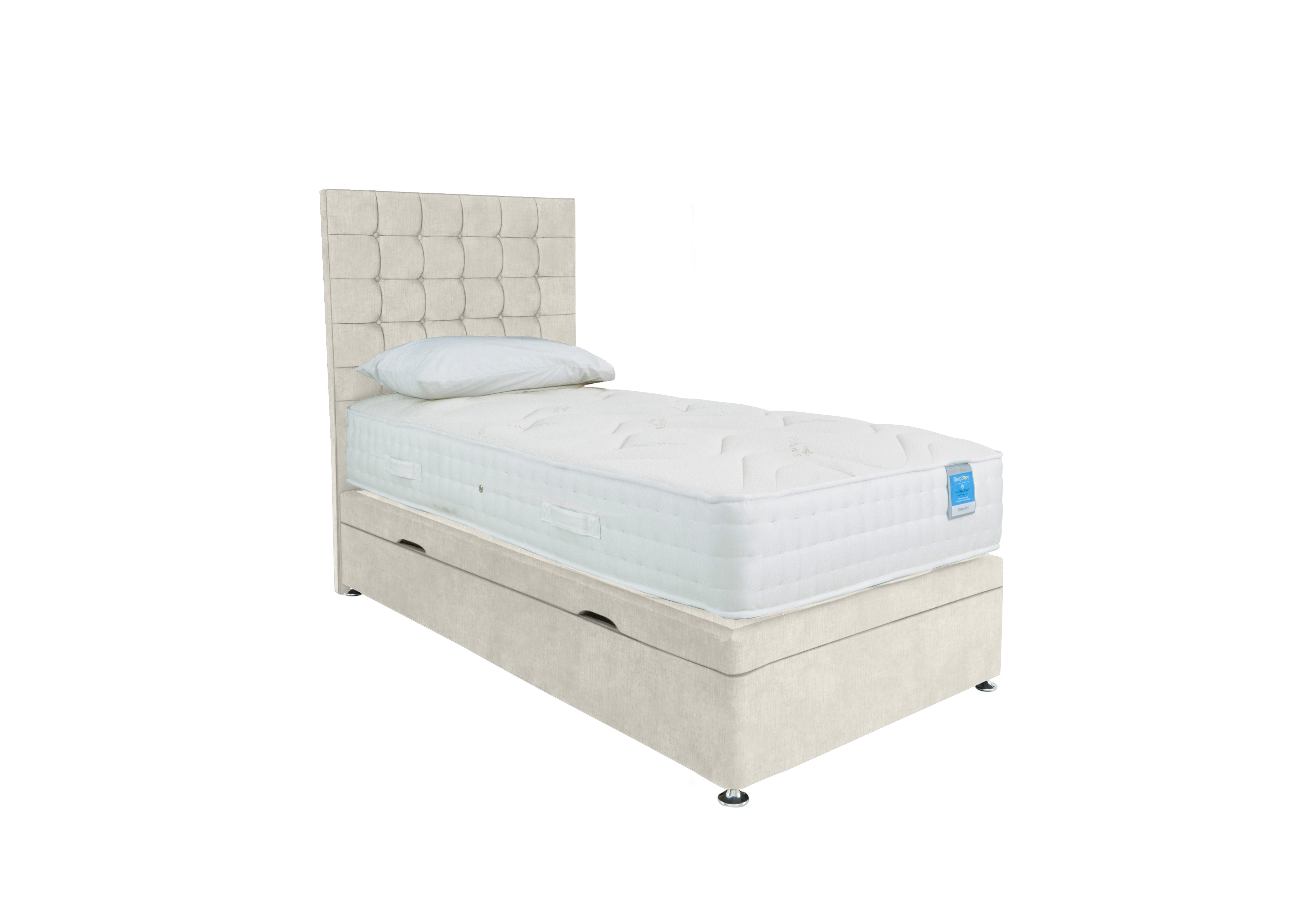 Deluxe Firm Side Ottoman Divan Set in Lace Ivory on Furniture Village