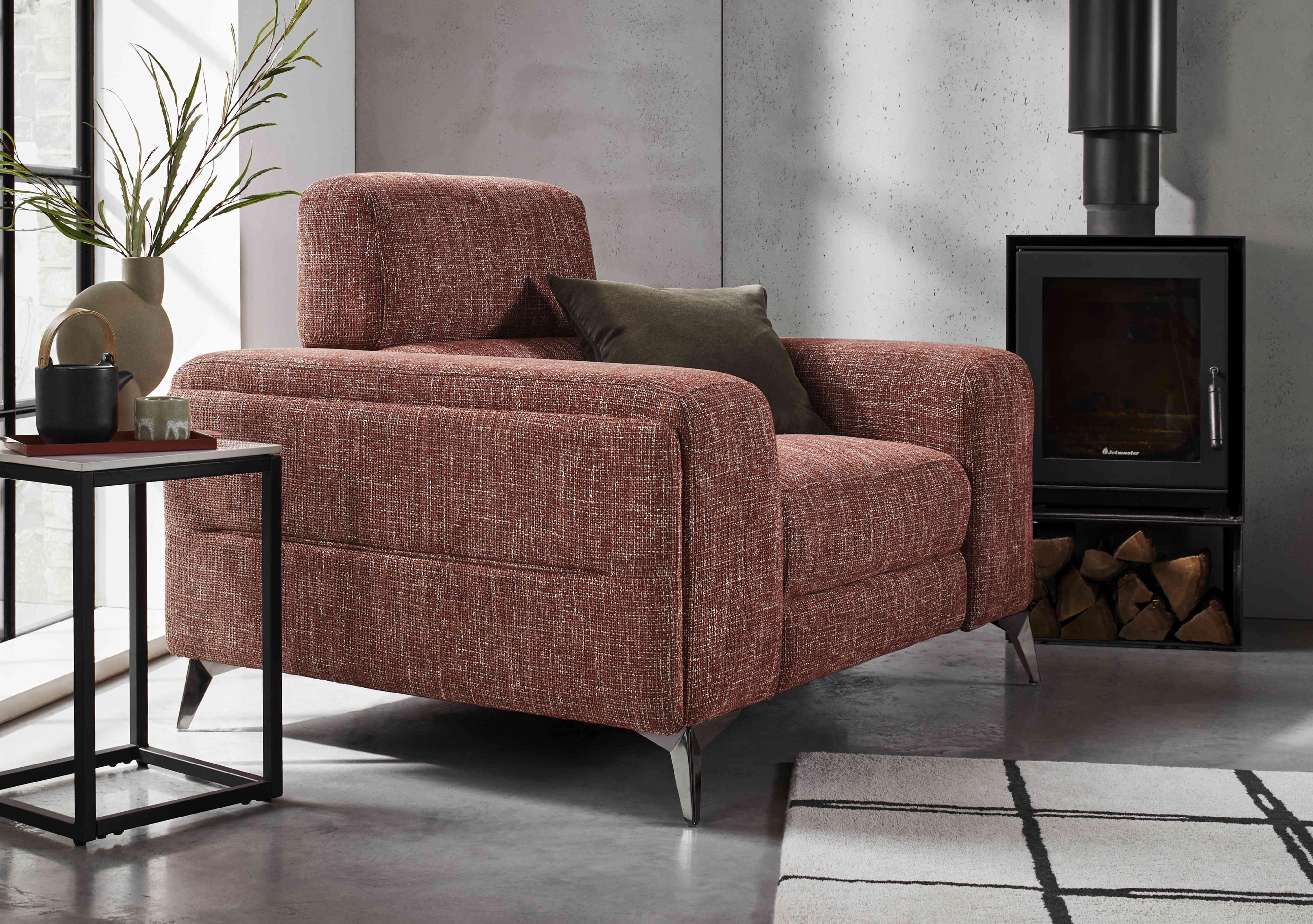Action Fabric Armchair with Manual Storage Arm in  on Furniture Village