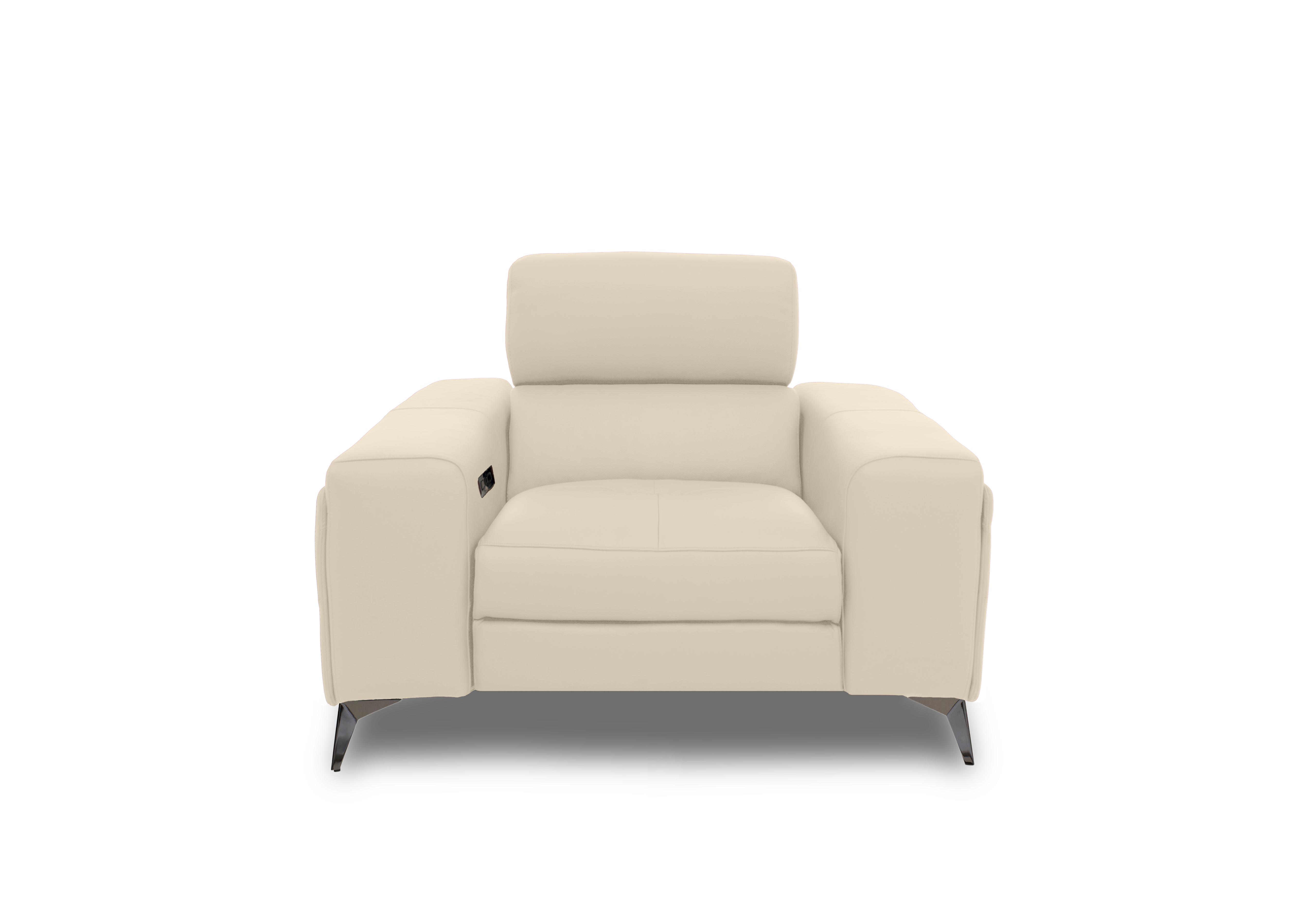 Action Leather Power Recliner Armchair in Stone Lx-6407 on Furniture Village