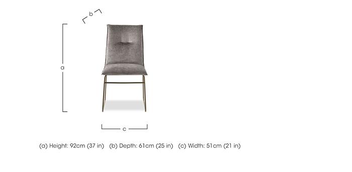 Maya Pair of Lava Metal Leg Dining Chairs in  on Furniture Village