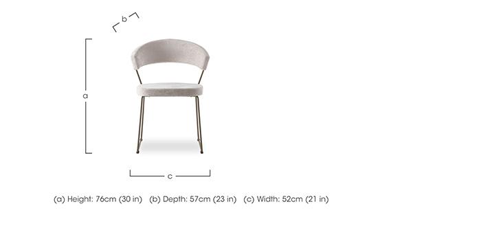 New York Set of 4 Lava Metal Leg Dining Chairs in  on Furniture Village