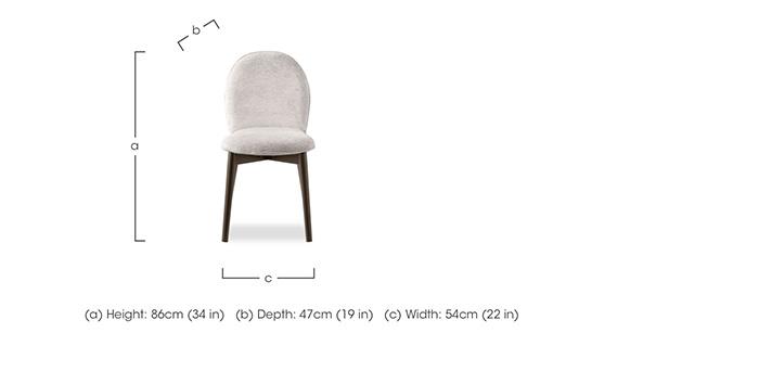 Riley Set of 6 Mid Smoke Wooden Leg Dining Chairs in  on Furniture Village