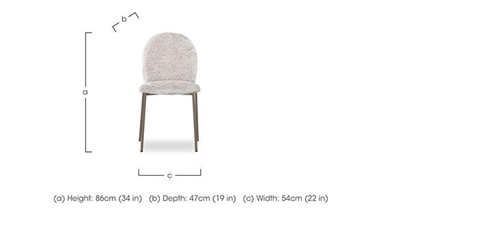 Riley Set of 4 Mid Lava Metal Leg Dining Chairs in  on Furniture Village