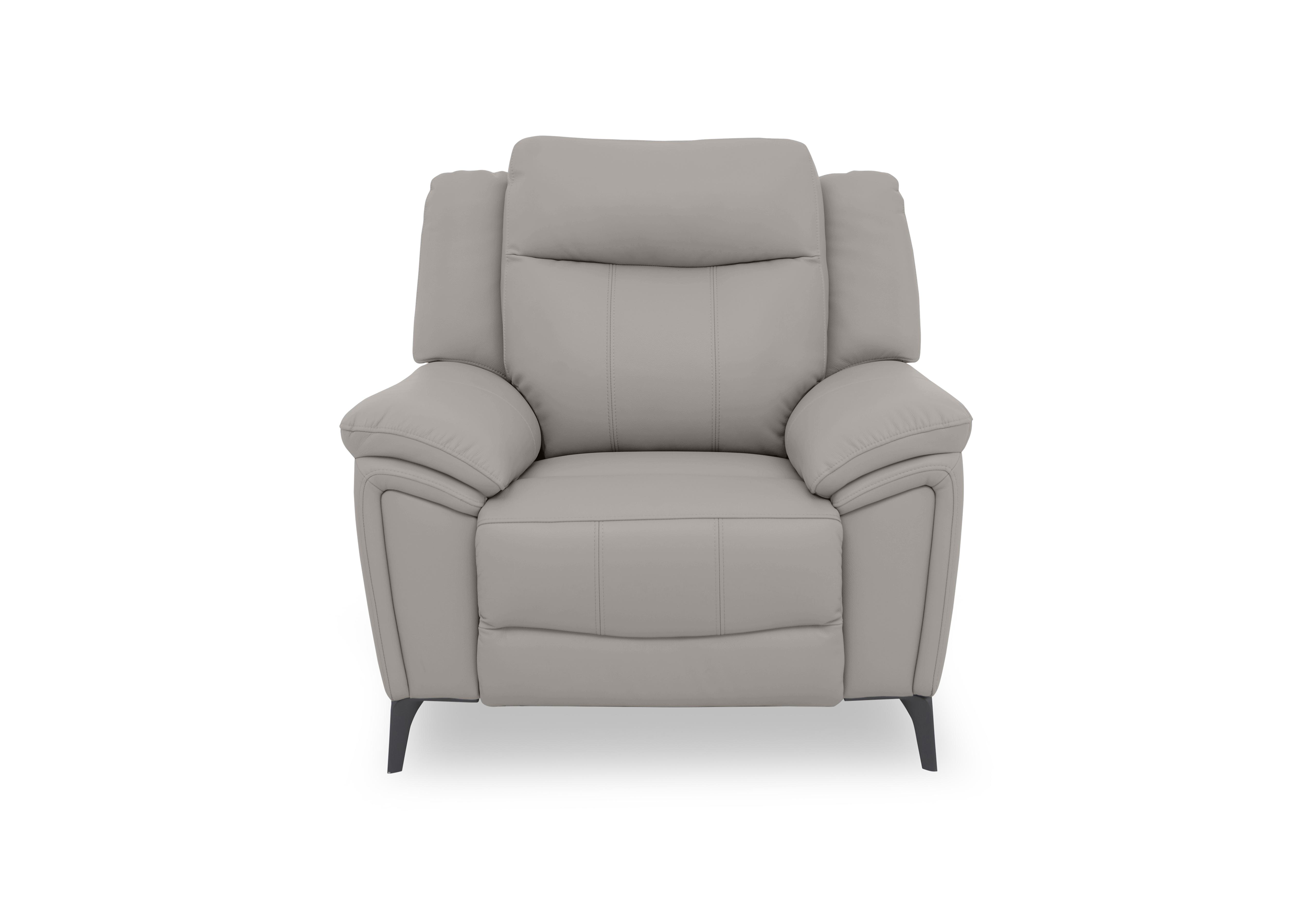 Panache Leather Power Recliner Chair with Power Headrest in Lead Grey Cat-40/31 on Furniture Village