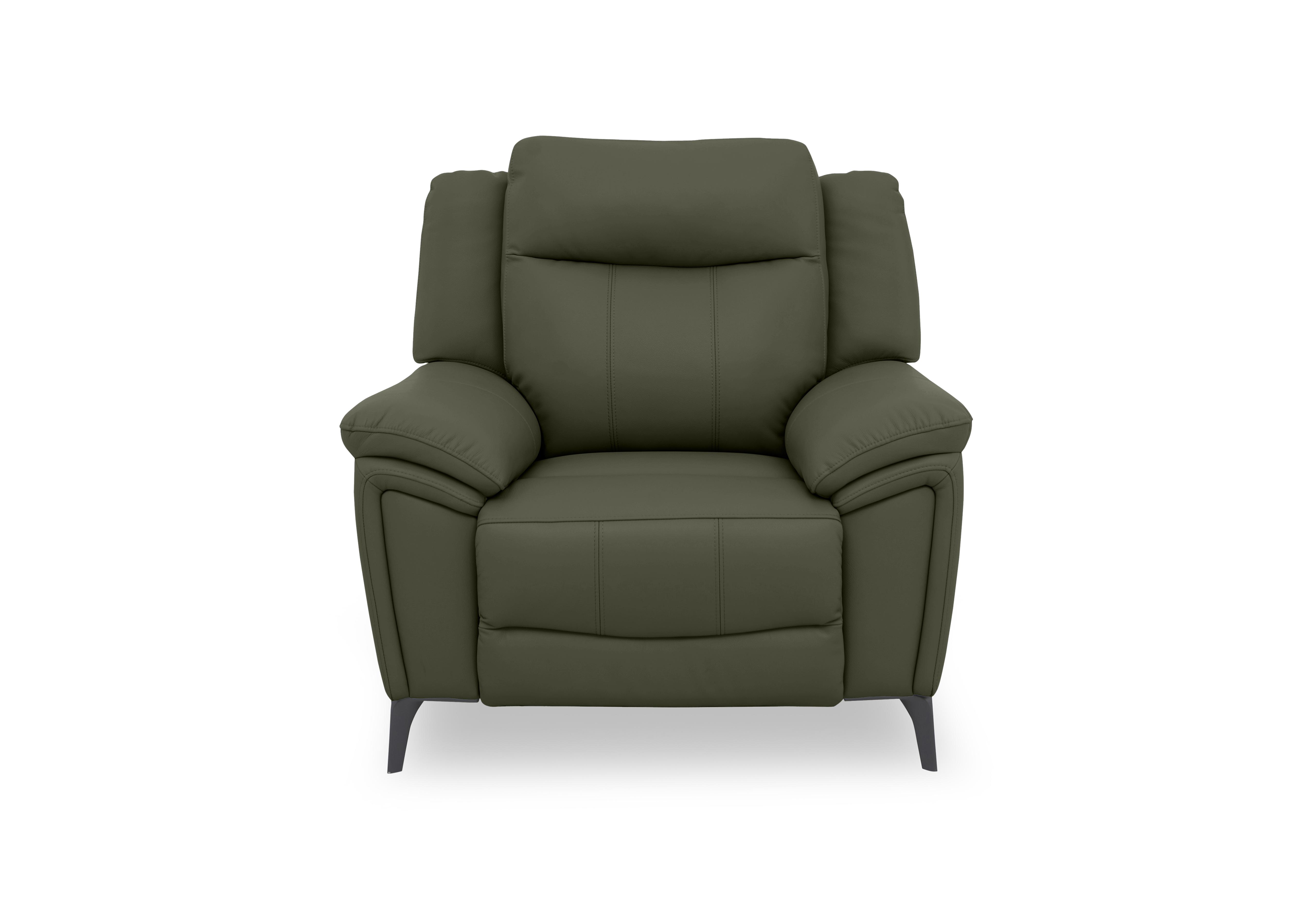 Panache Leather Power Recliner Chair with Power Headrest in Pine Cat-40/10 on Furniture Village
