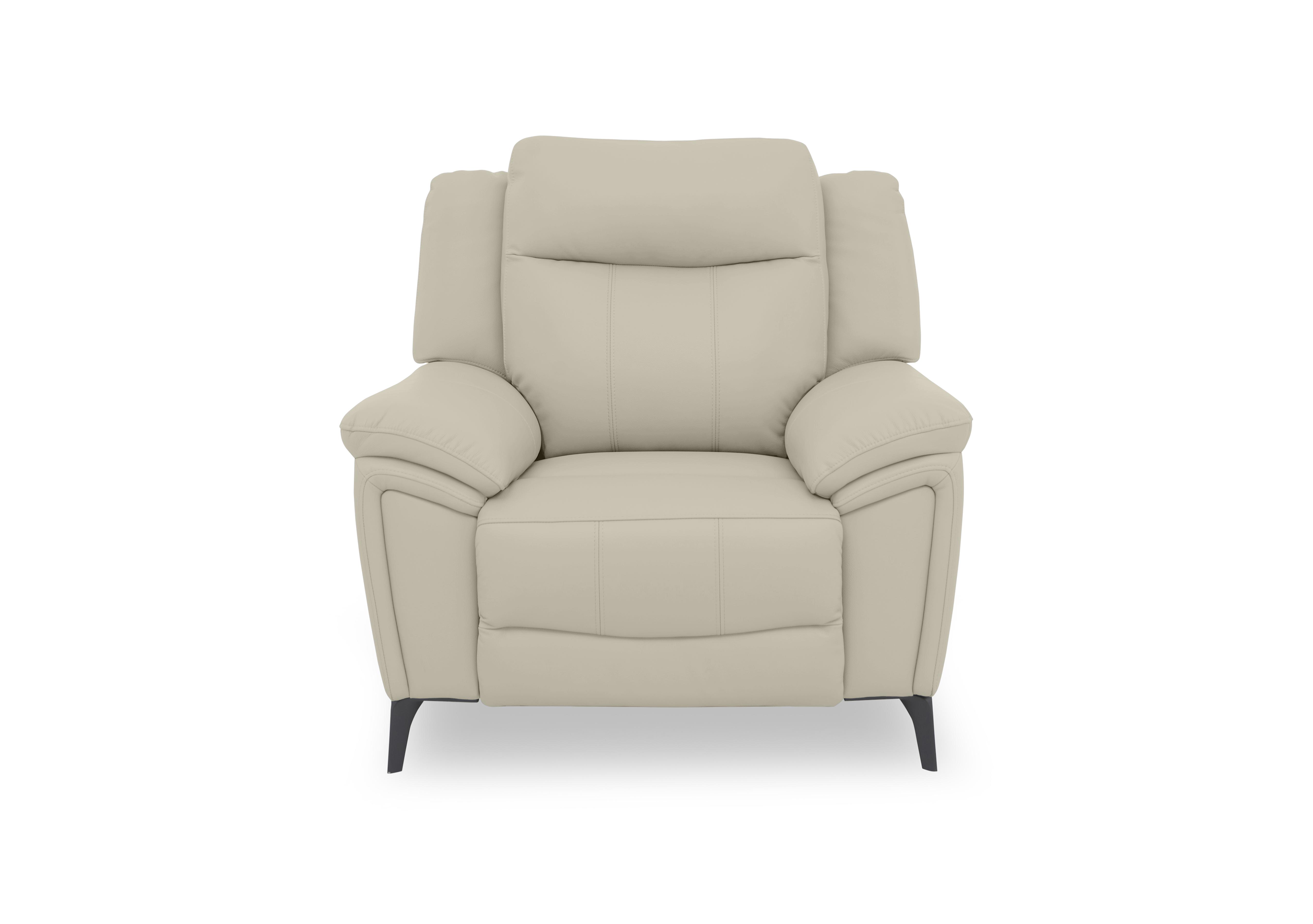 Panache Leather Chair in Bone China Cat-60/05 on Furniture Village