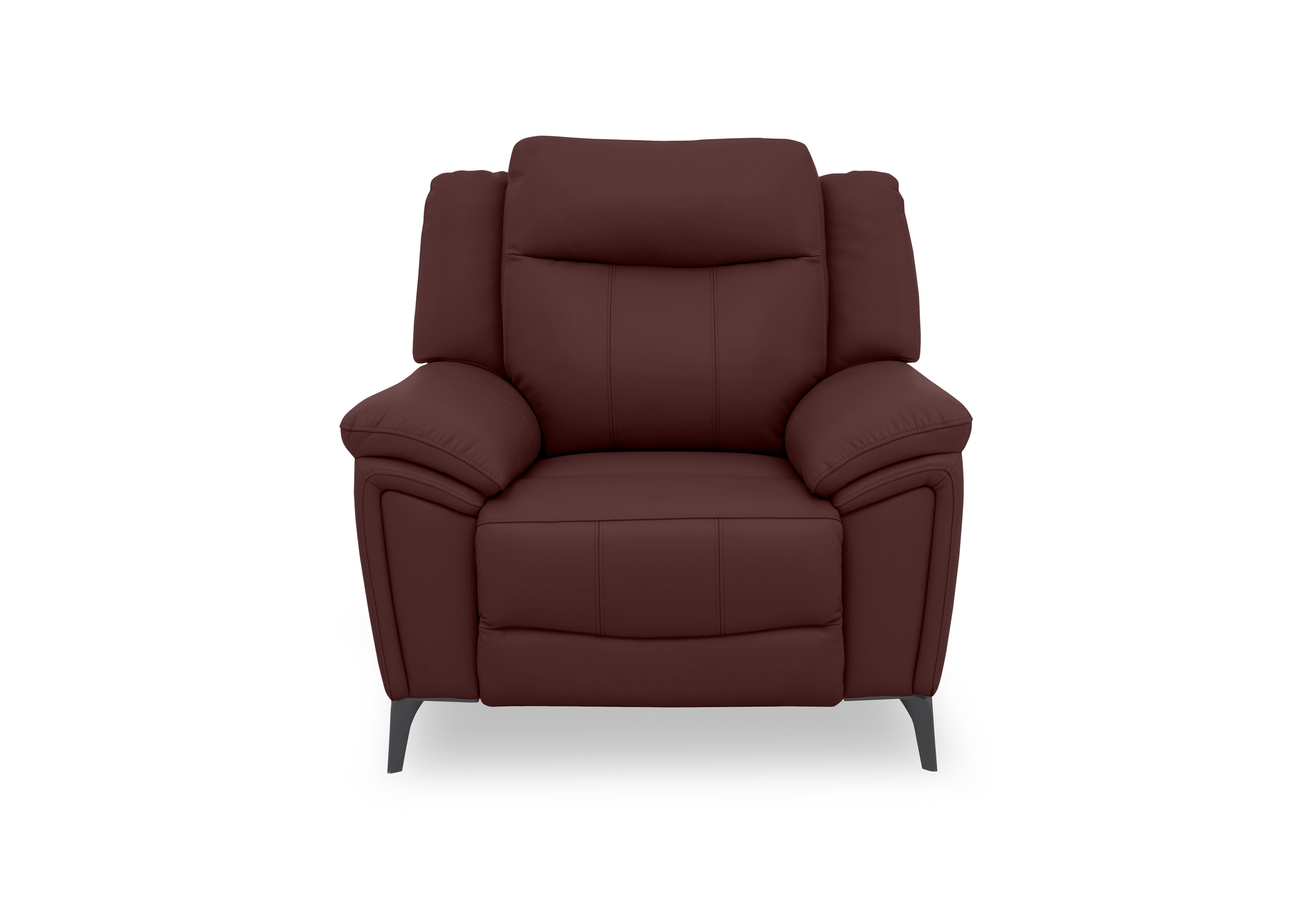 Panache Leather Chair in Ruby Cat-60/15 on Furniture Village
