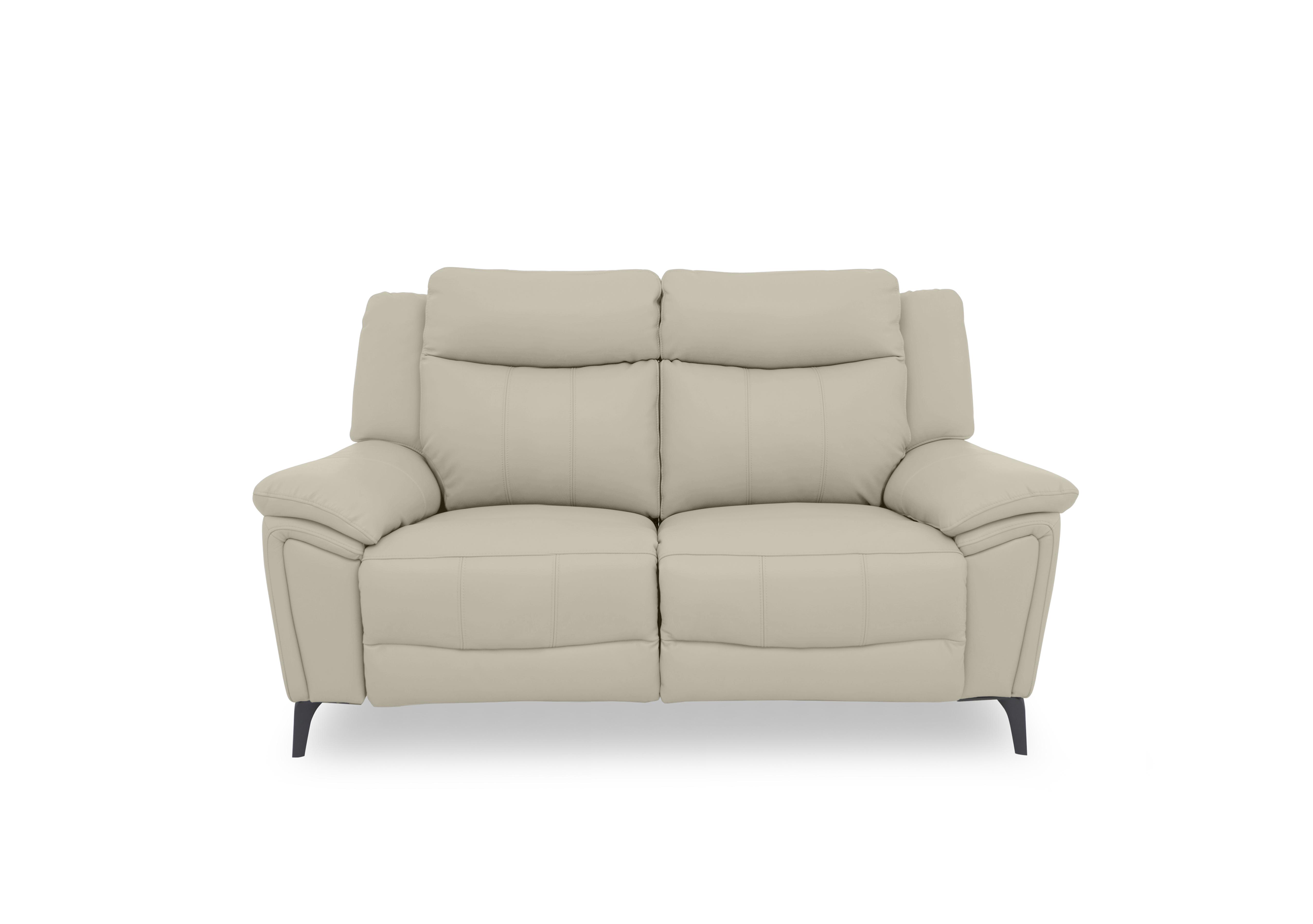 Panache Leather 2 Seater Sofa in Bone China Cat-60/05 on Furniture Village