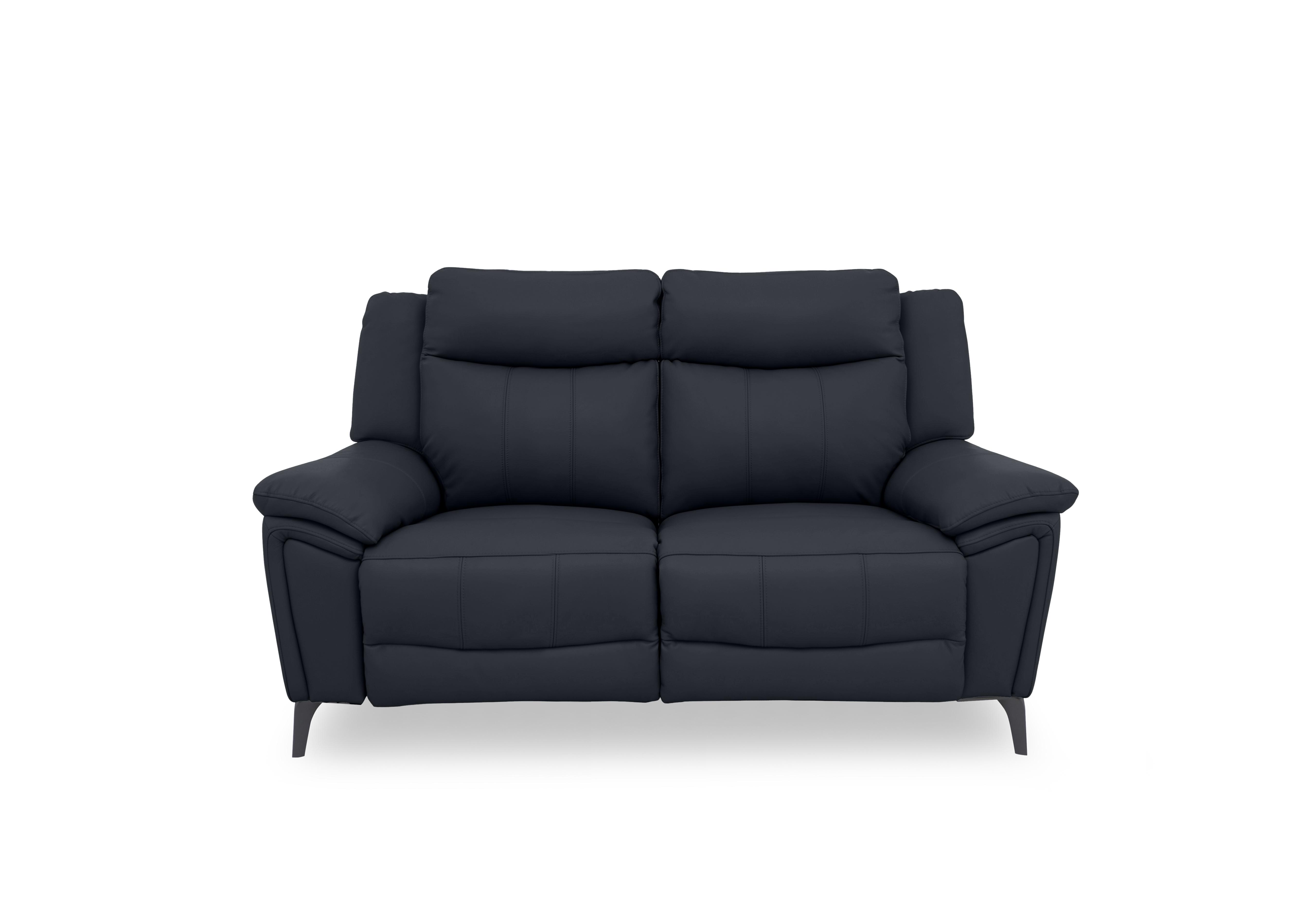 Panache Leather 2 Seater Sofa in Navy Cat-40/24 on Furniture Village