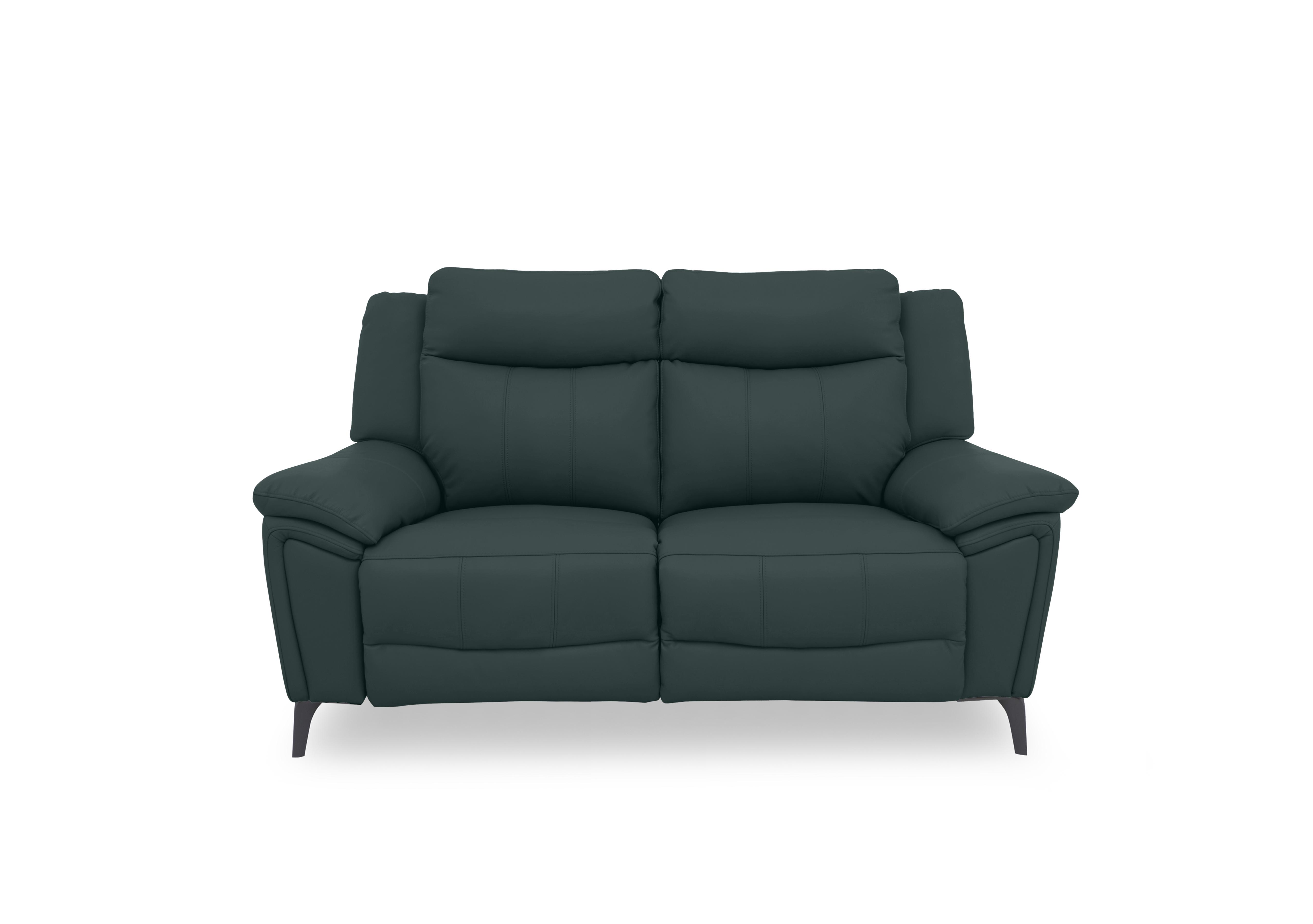 Panache Leather 2 Seater Sofa in Peacock Cat-40/09 on Furniture Village