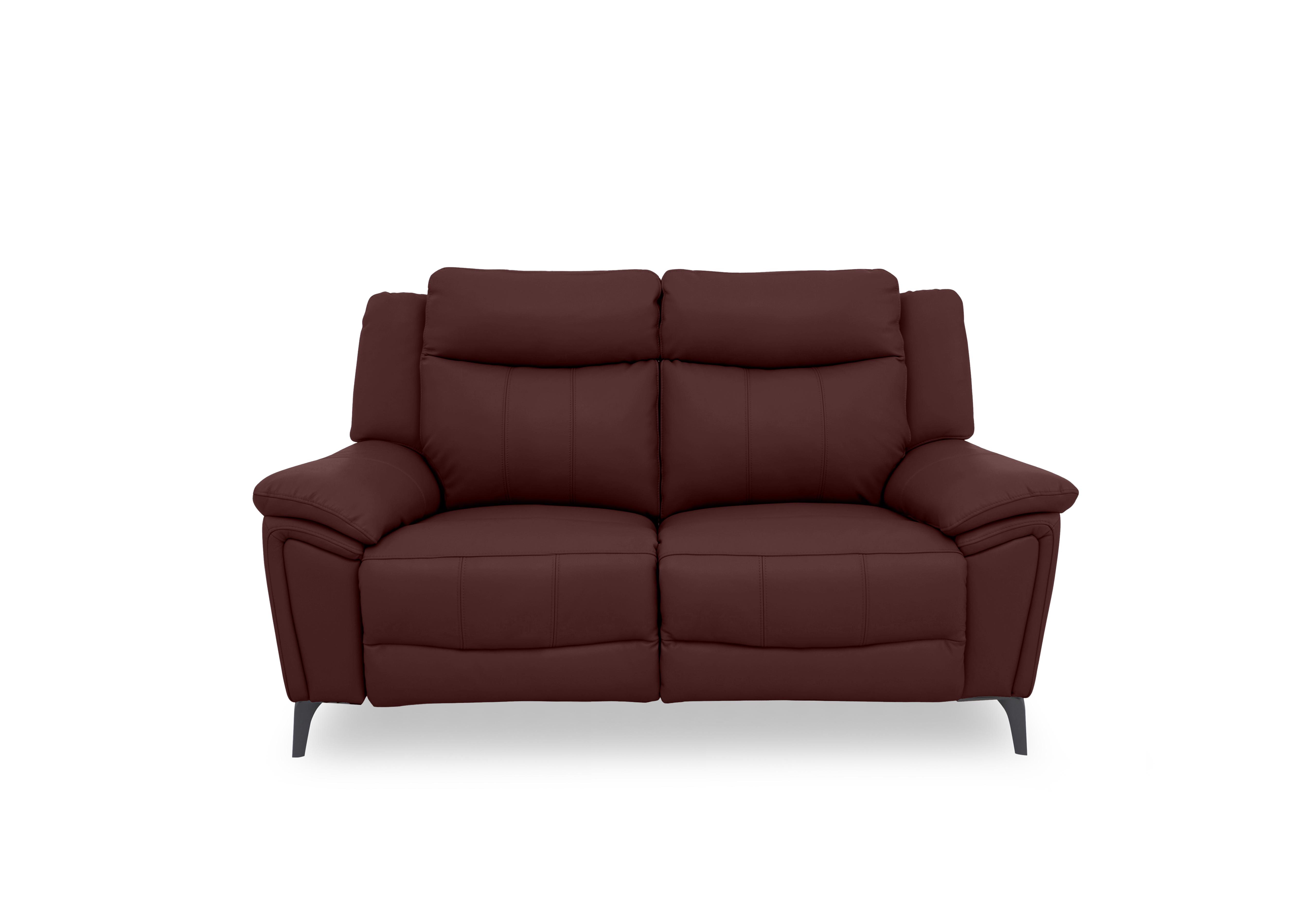 Panache Leather 2 Seater Sofa in Ruby Cat-60/15 on Furniture Village