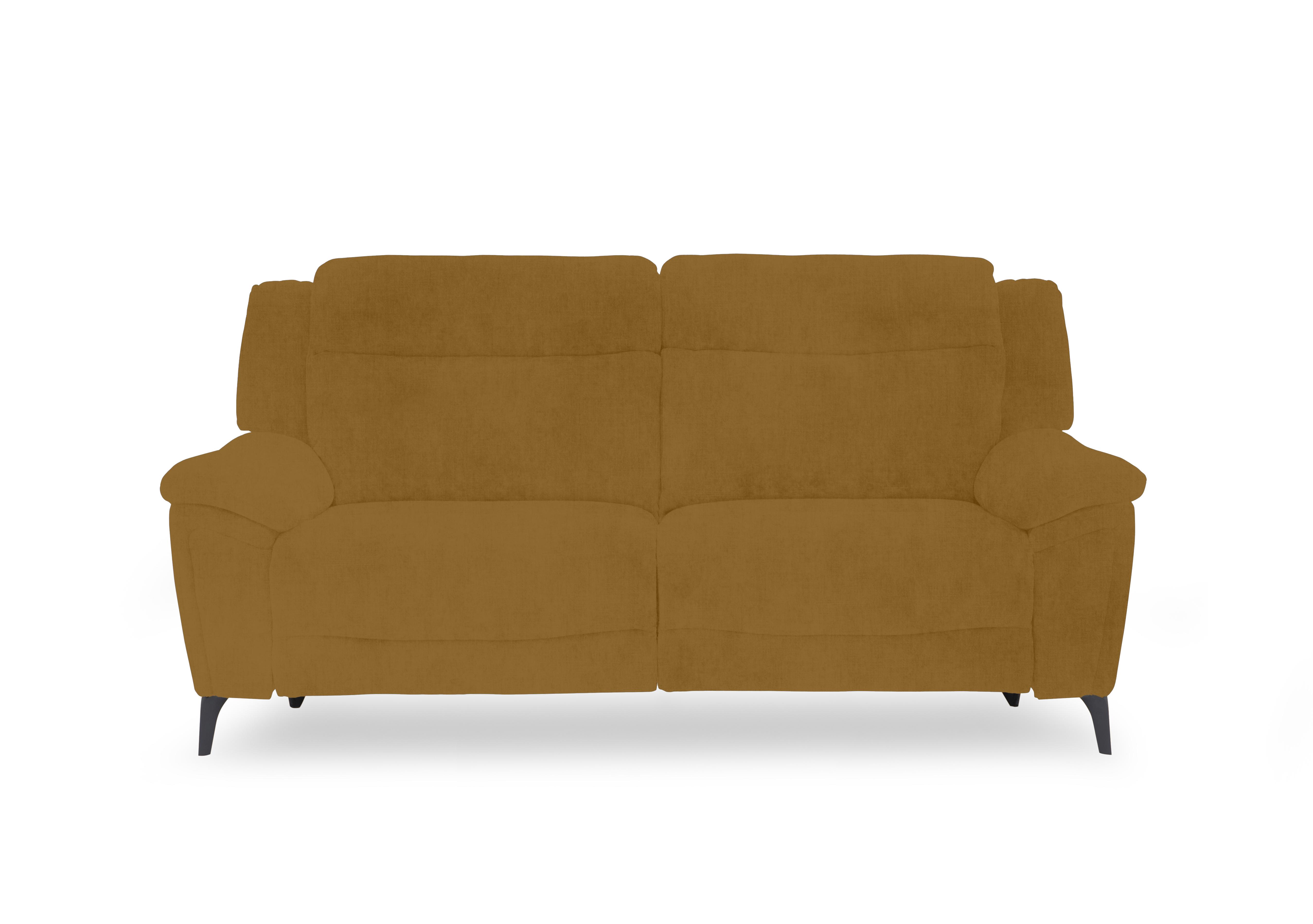 Panache Fabric 3 Seater Power Recliner Sofa with Power Headrests in Opulence Saffron 51009 on Furniture Village
