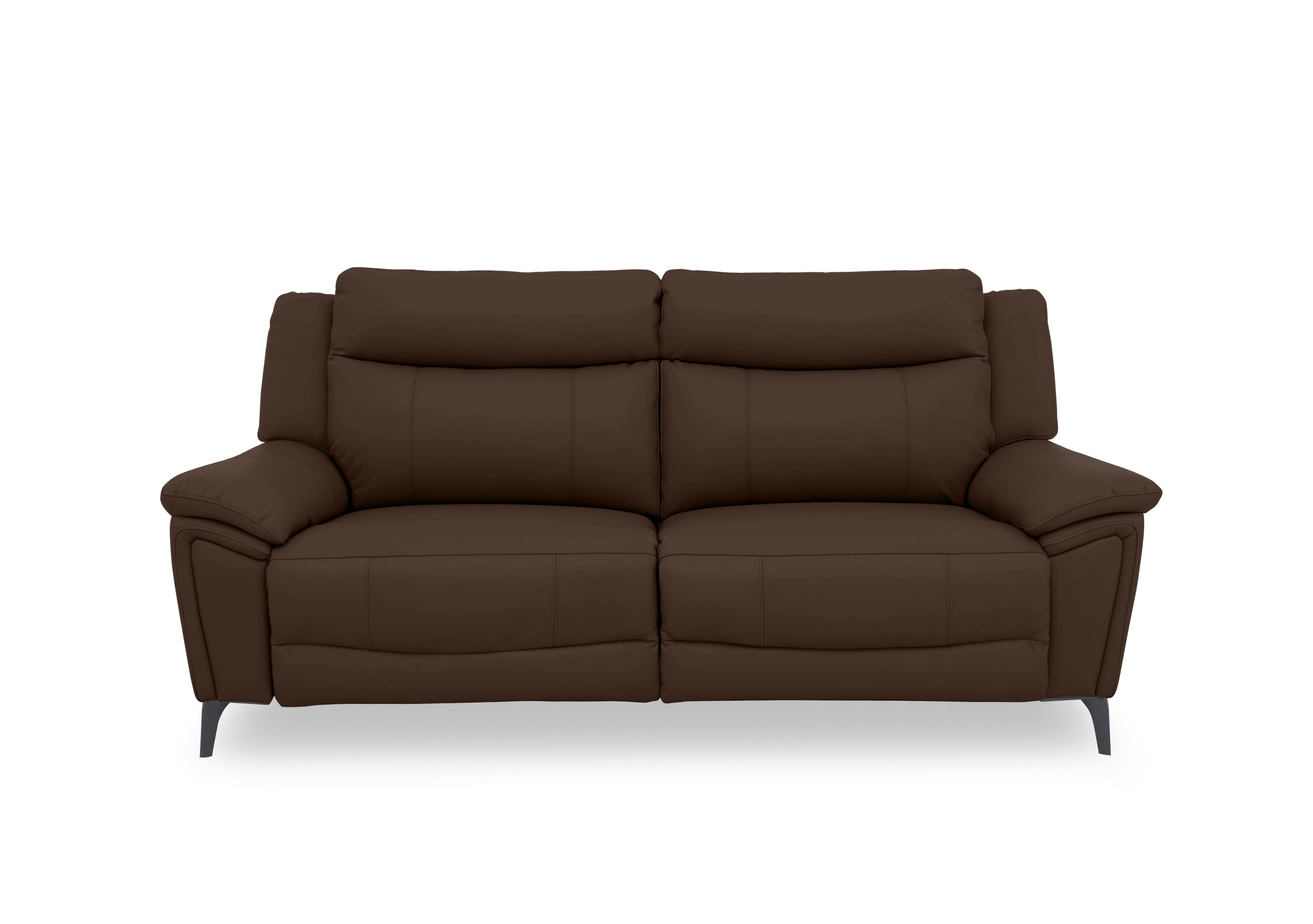 Panache Leather 3 Seater Power Recliner Sofa with Power Headrests in Chocolate Cat-60/08 on Furniture Village