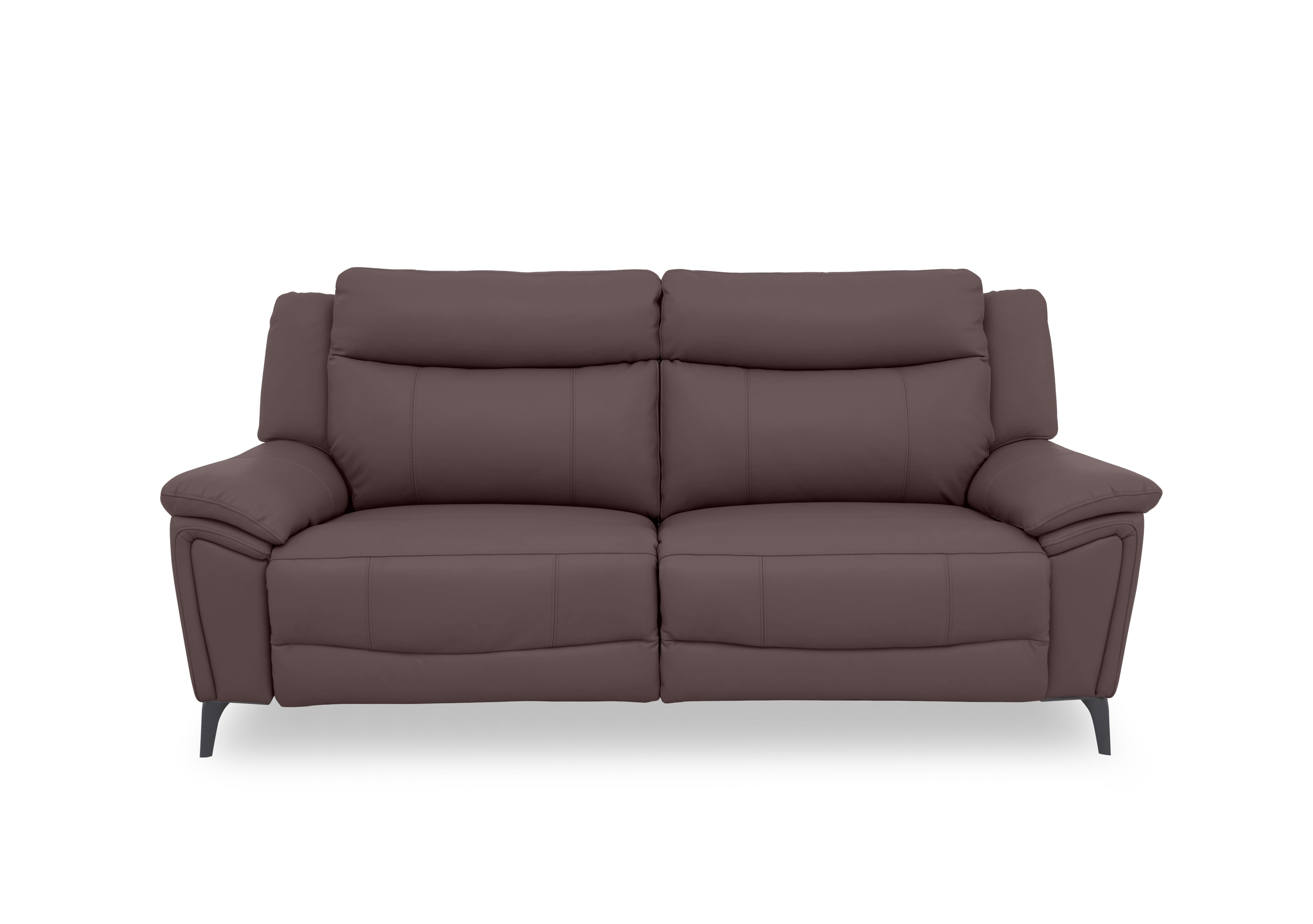 Panache Leather 3 Seater Power Recliner Sofa with Power Headrests in Mulberry Cat-40/30 on Furniture Village