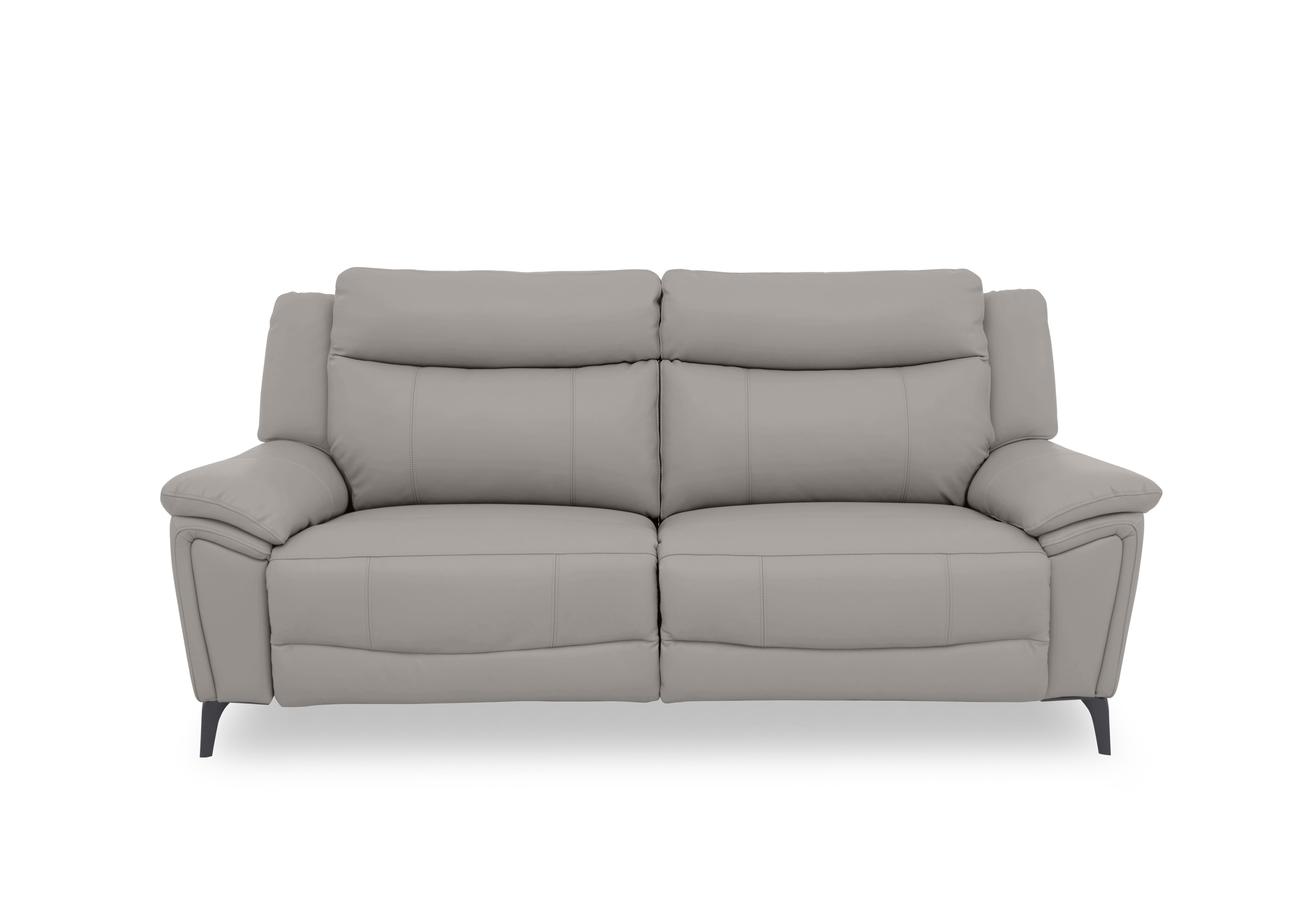 Panache Leather 3 Seater Sofa in Lead Grey Cat-40/31 on Furniture Village