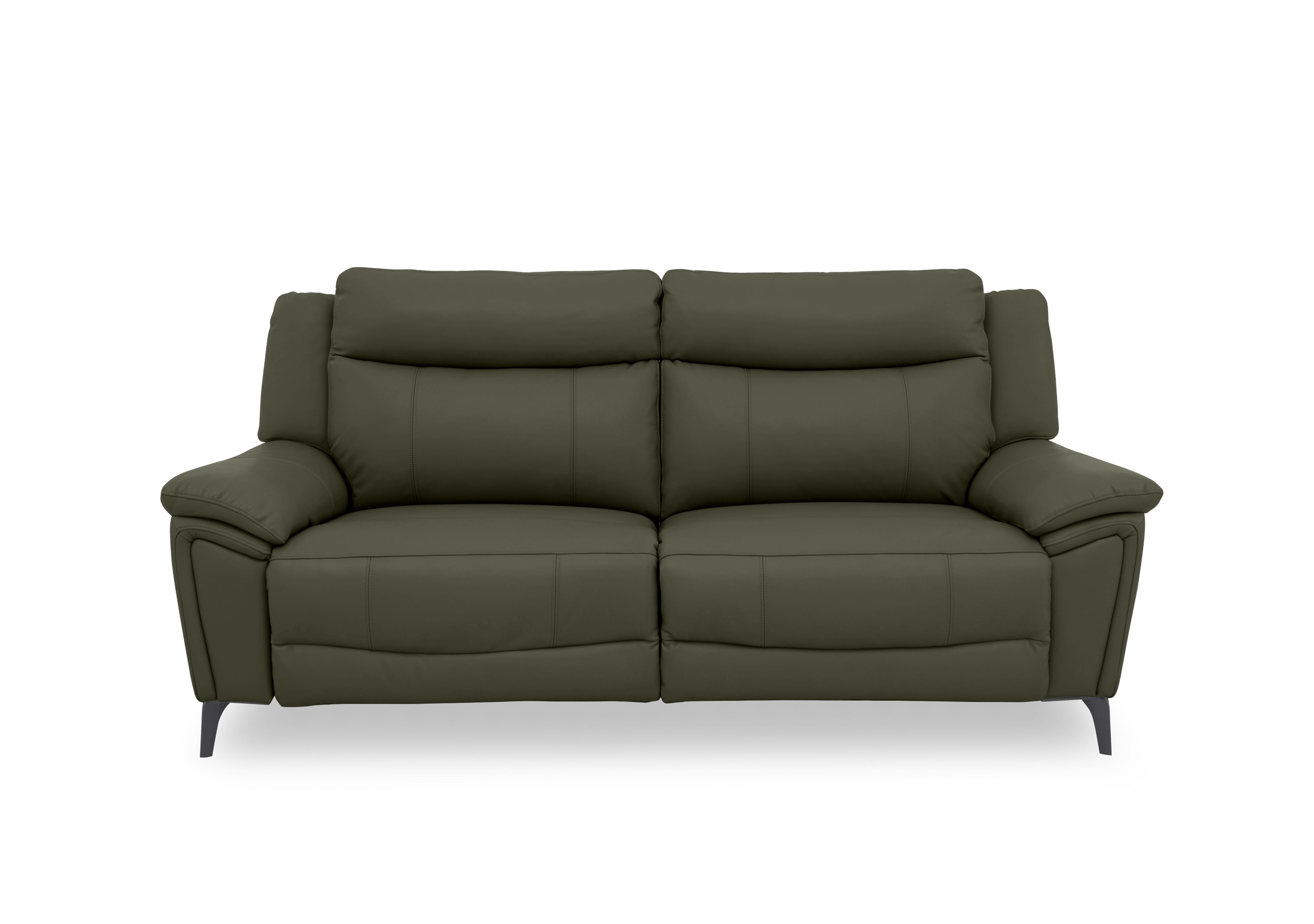 Panache Leather 3 Seater Sofa in Pine Cat-40/10 on Furniture Village
