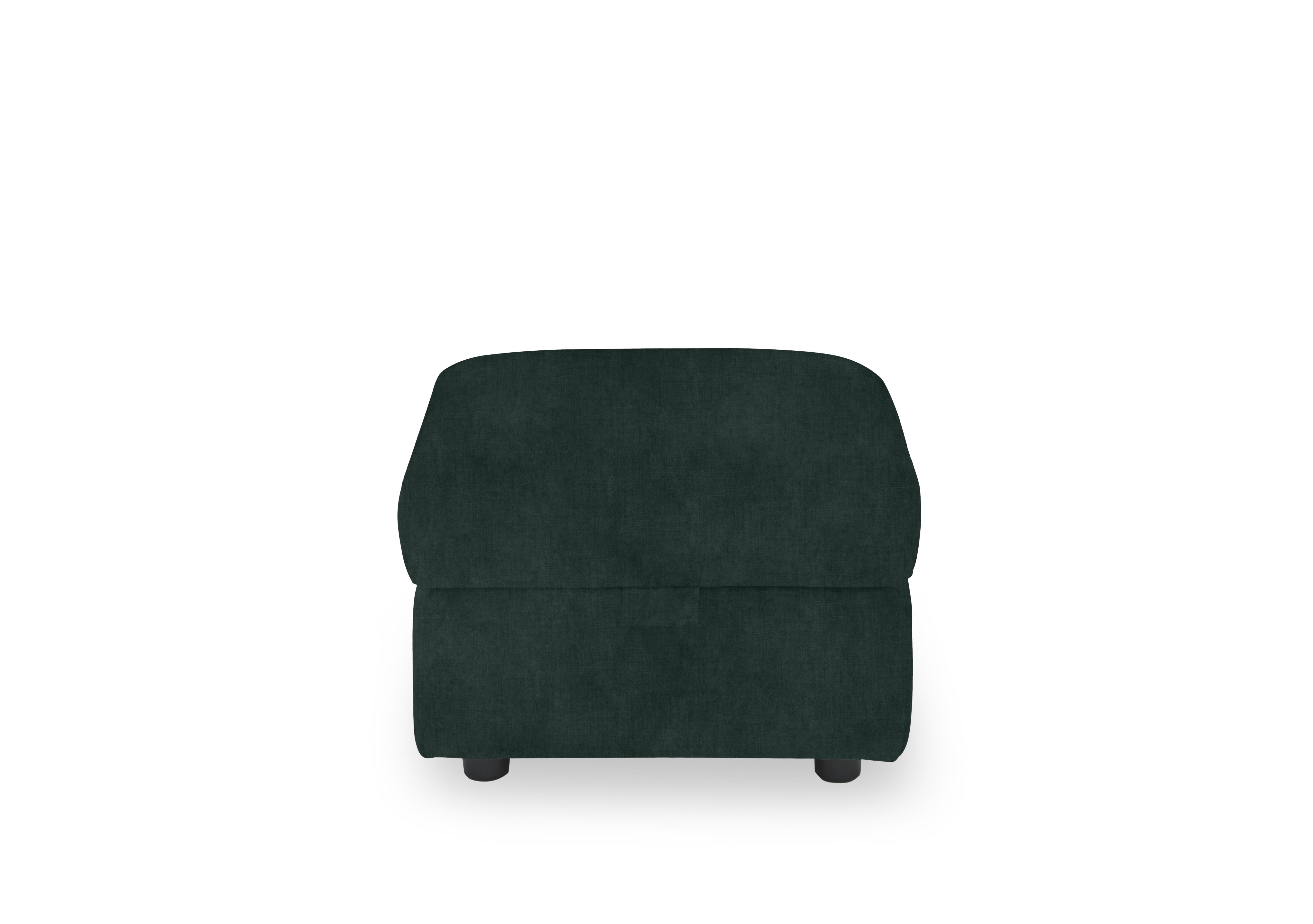 Panache Fabric Storage Footstool in Opulence Bottle Green 51011 on Furniture Village