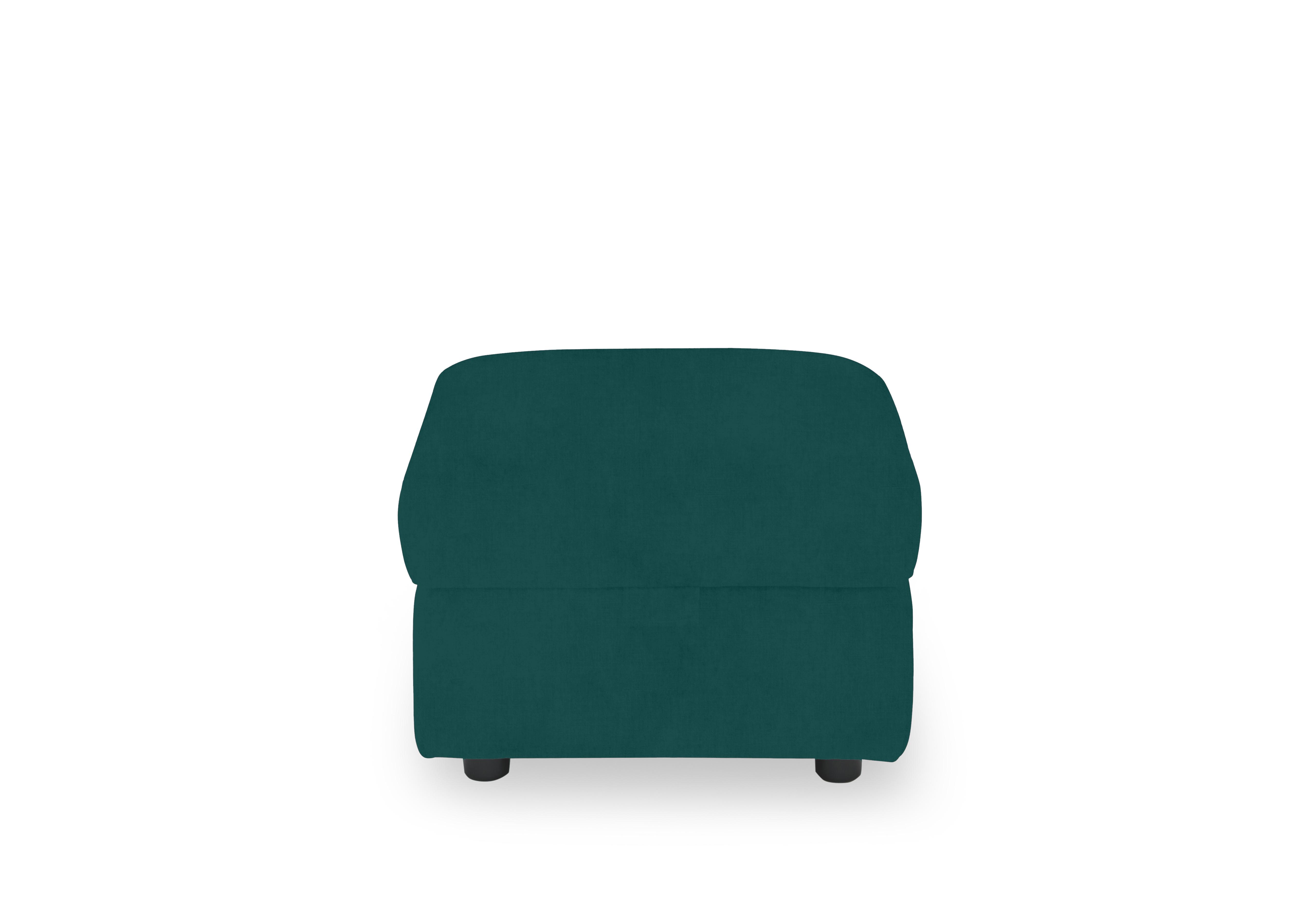 Panache Fabric Storage Footstool in Opulence Teal 51003 on Furniture Village