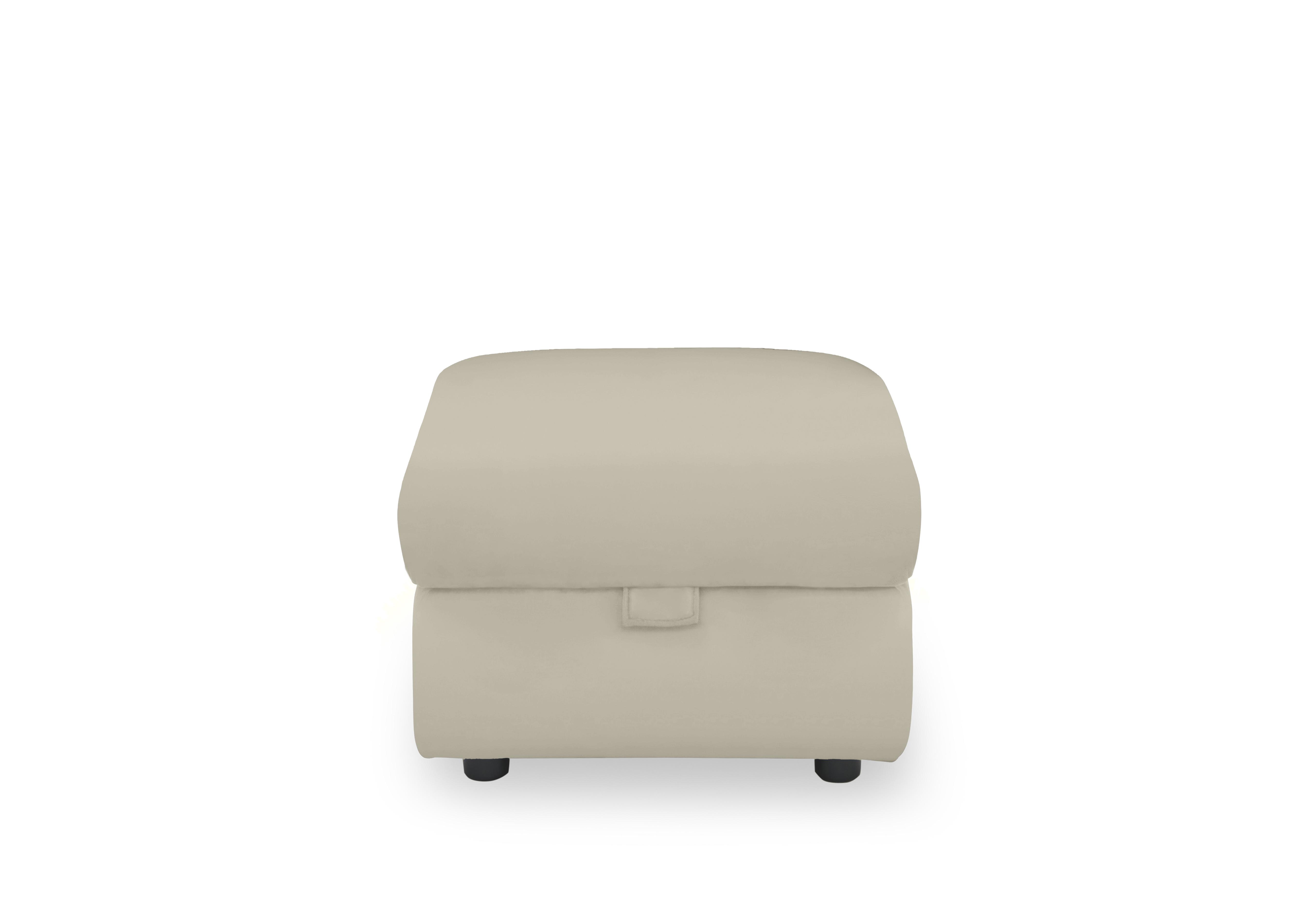 Panache Leather Storage Footstool in Bone China Cat-60/05 on Furniture Village