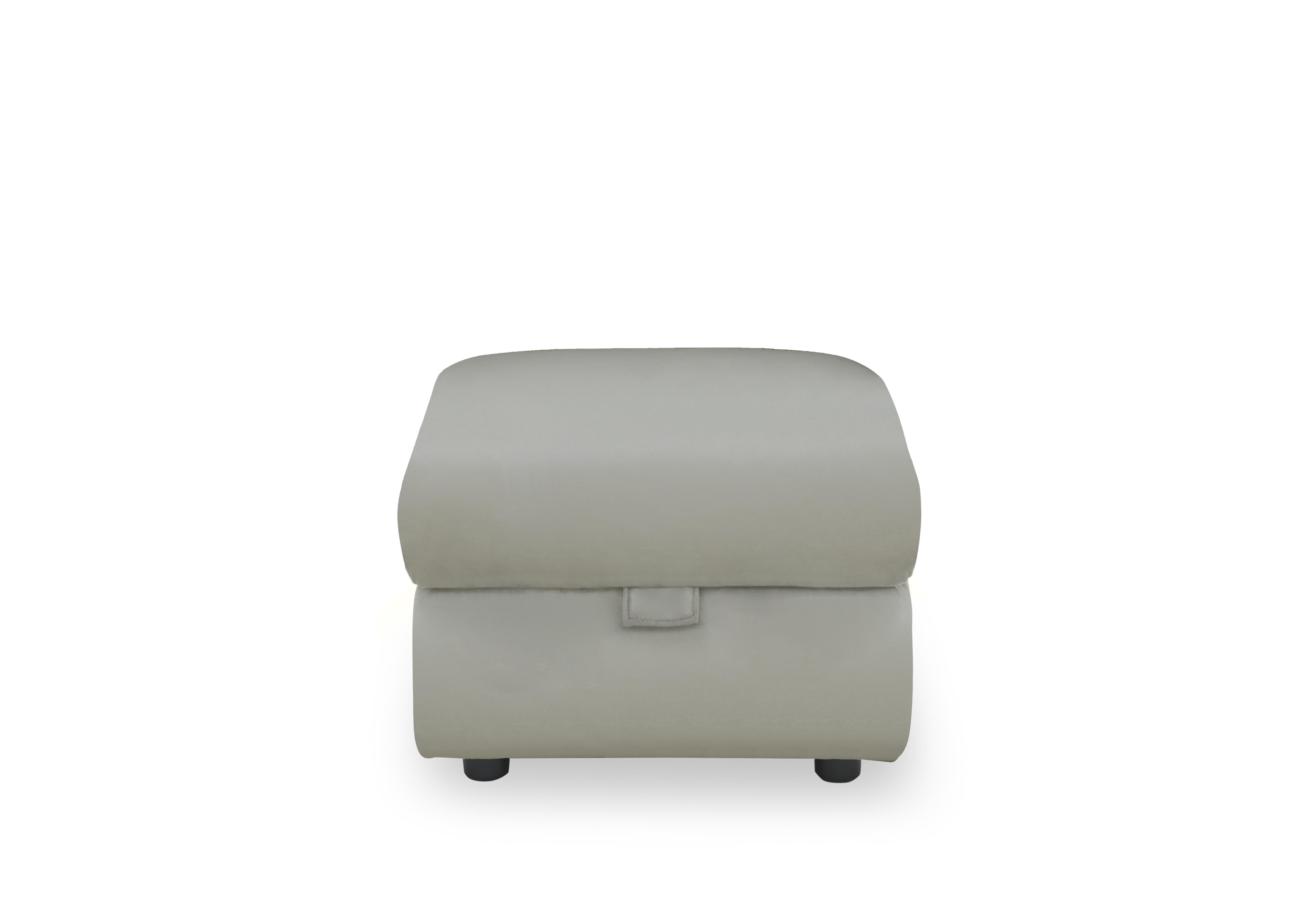 Panache Leather Storage Footstool in Lead Grey Cat-60/23 on Furniture Village