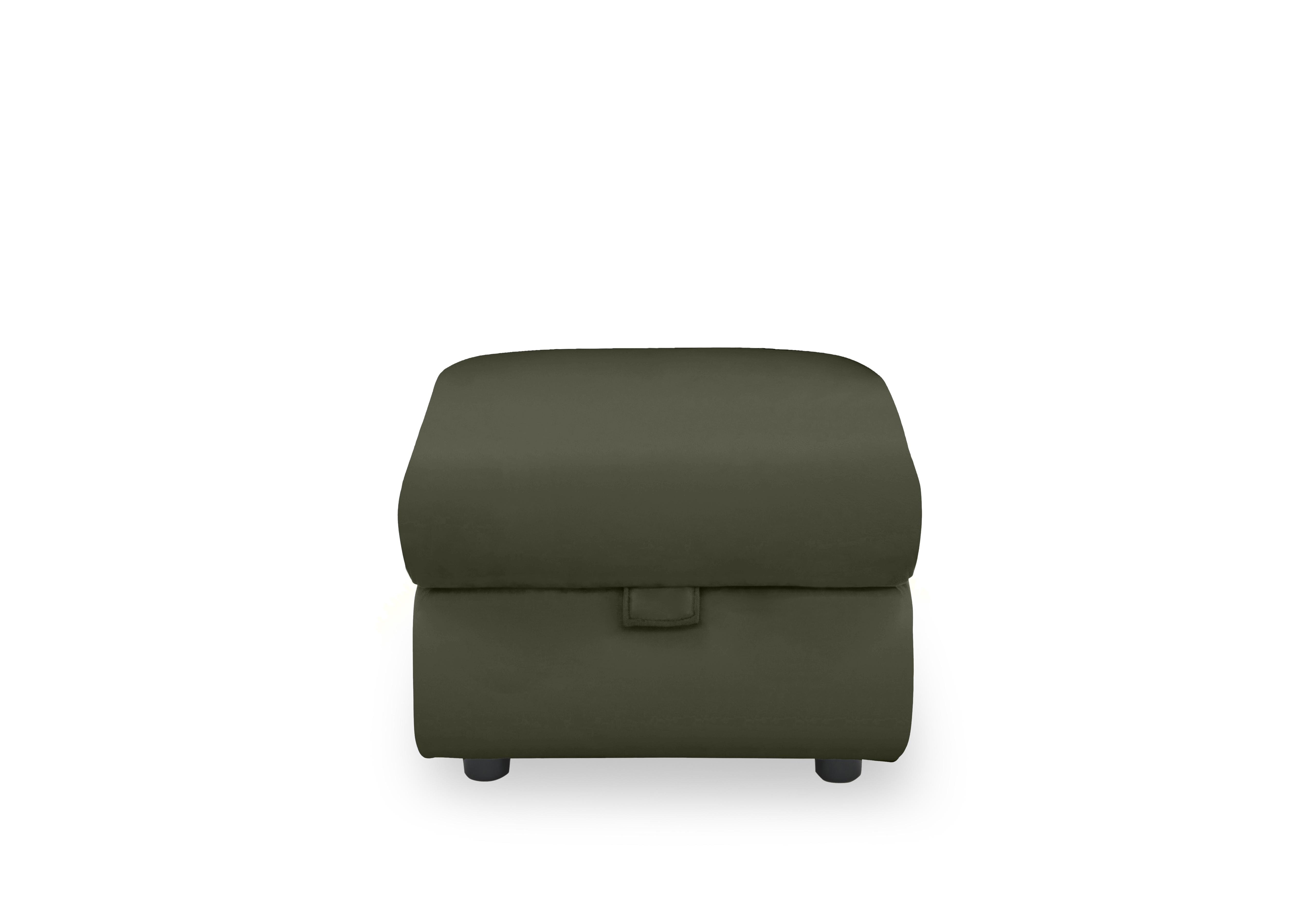 Panache Leather Storage Footstool in Pine Cat-40/10 on Furniture Village
