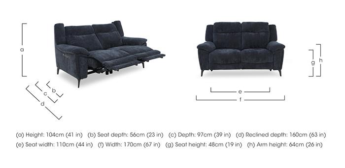 Panache Fabric 2 Seater Power Recliner Sofa with Power Headrests and Heated Seats in  on Furniture Village