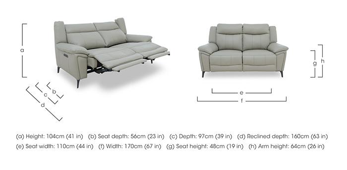 Panache Leather 2 Seater Power Recliner Sofa with Power Headrests and Heated Seats in  on Furniture Village