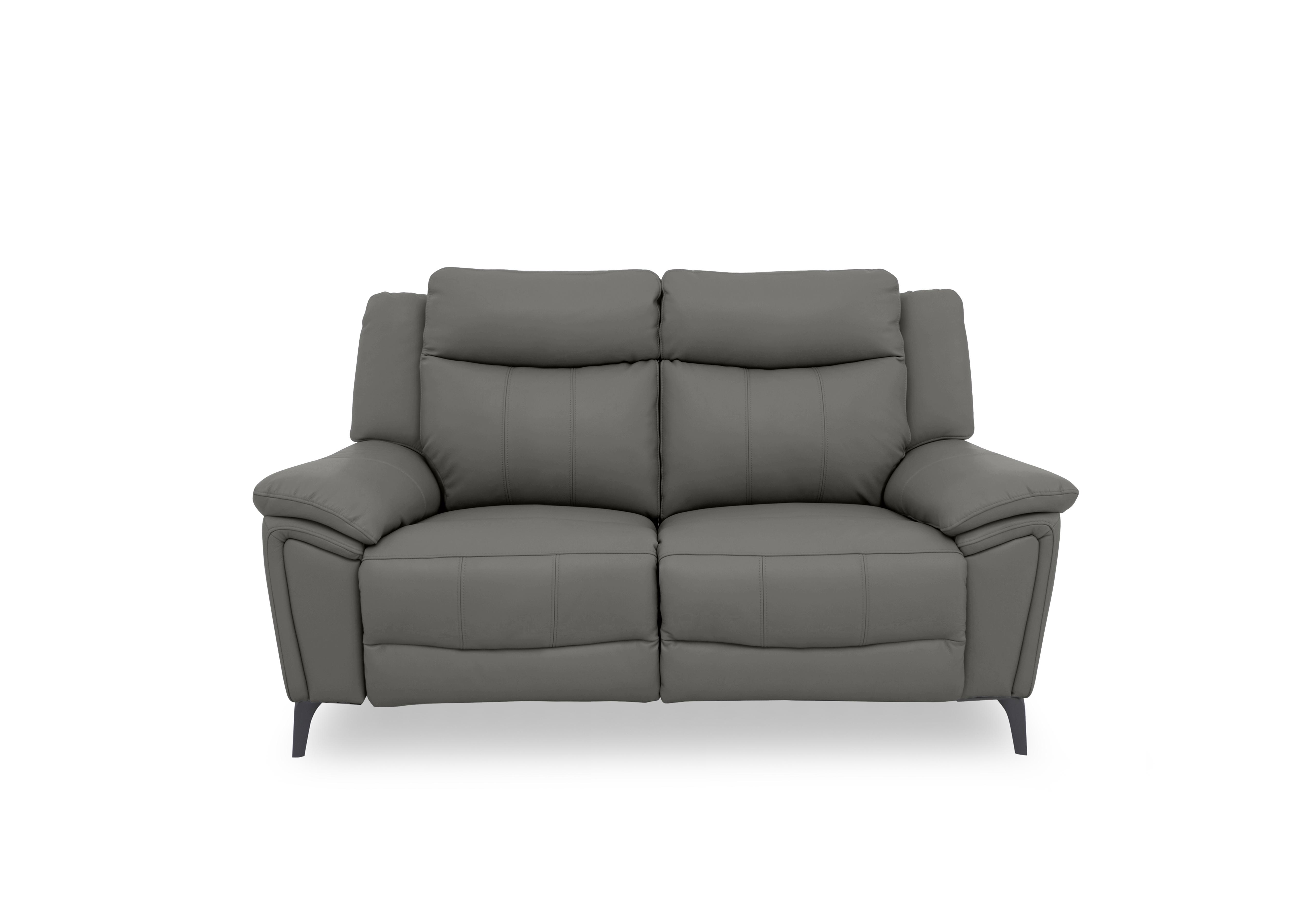 Panache Leather 2 Seater Power Recliner Sofa with Power Headrests and Heated Seats in Elephant Cat-40/15 on Furniture Village