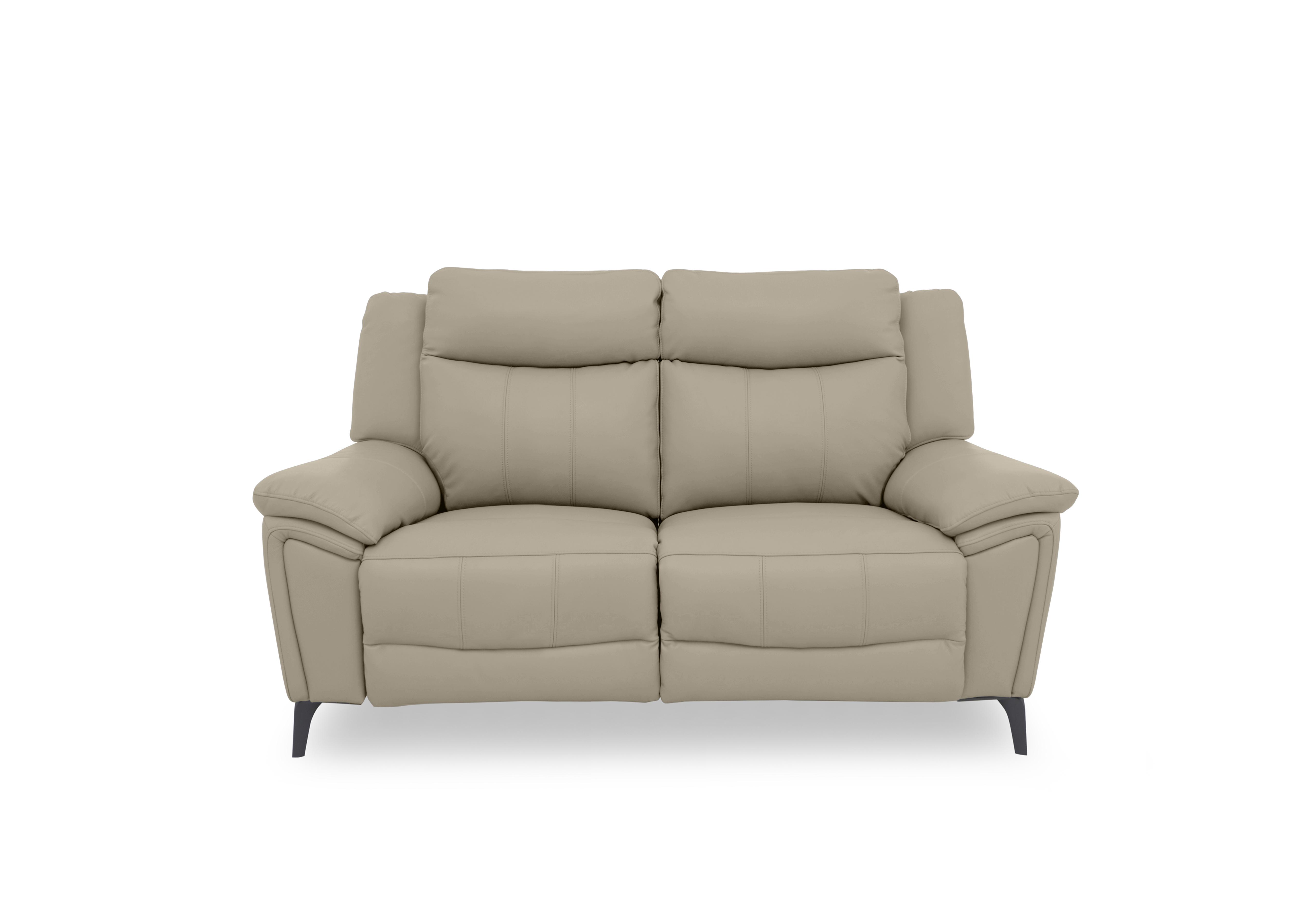 Panache Leather 2 Seater Power Recliner Sofa with Power Headrests and Heated Seats in Oyster Cat-40/08 on Furniture Village