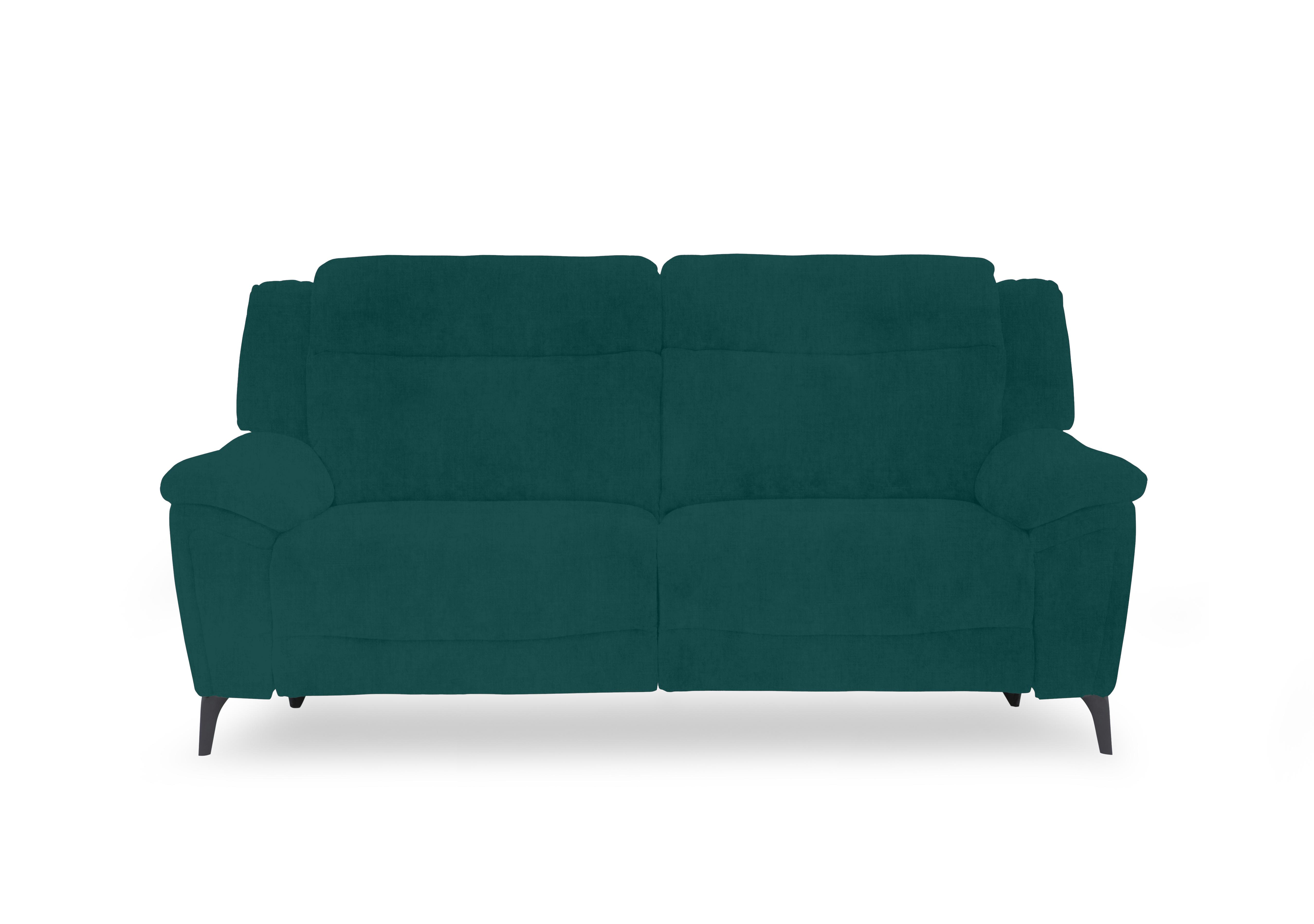 Panache Fabric 3 Seater Power Recliner Sofa with Power Headrests and Heated Seats in Opulence Teal 51003 on Furniture Village