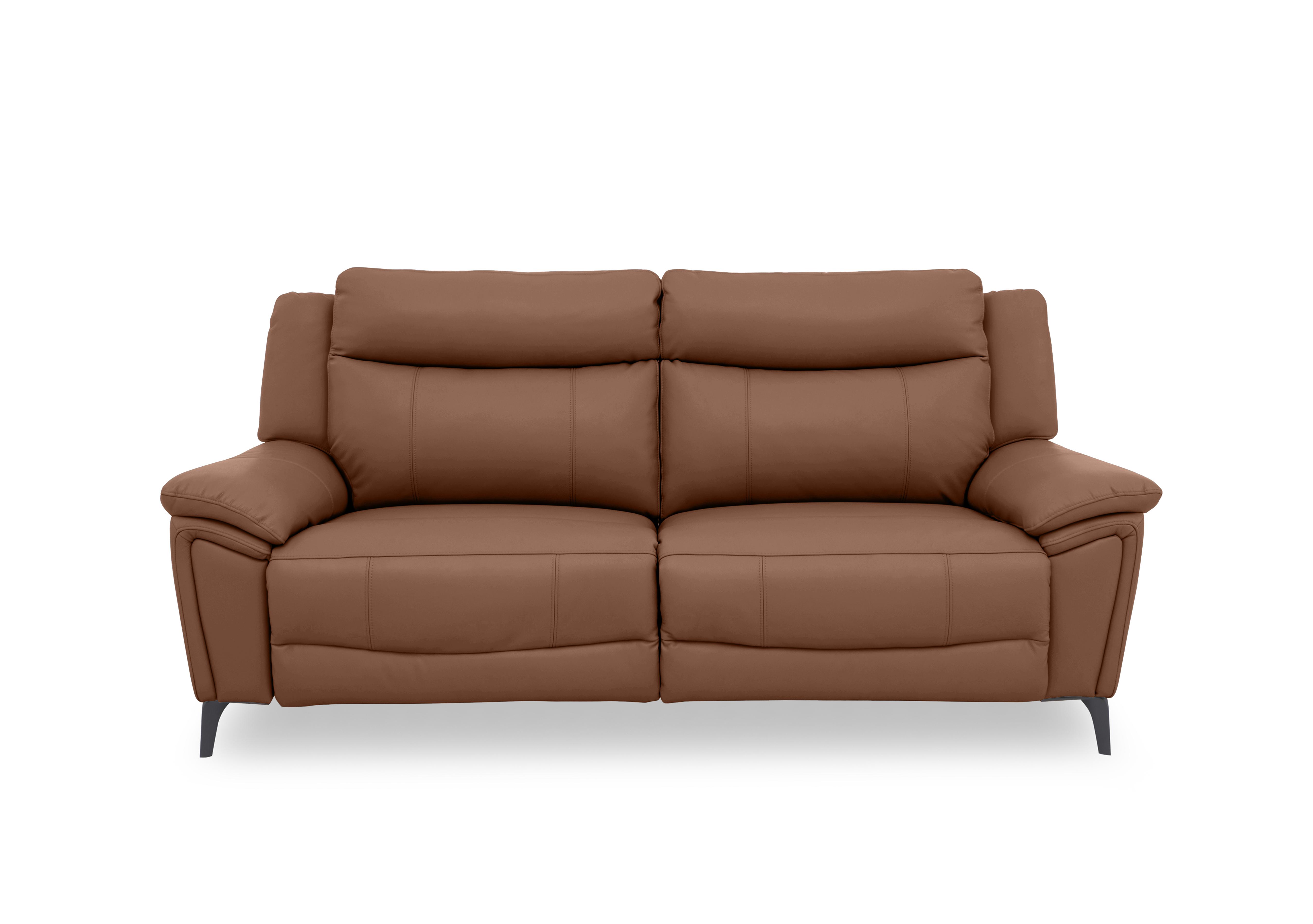 Panache Leather 3 Seater Power Recliner Sofa with Power Headrests and Heated Seats in Butterscotch Cat-60/07 on Furniture Village