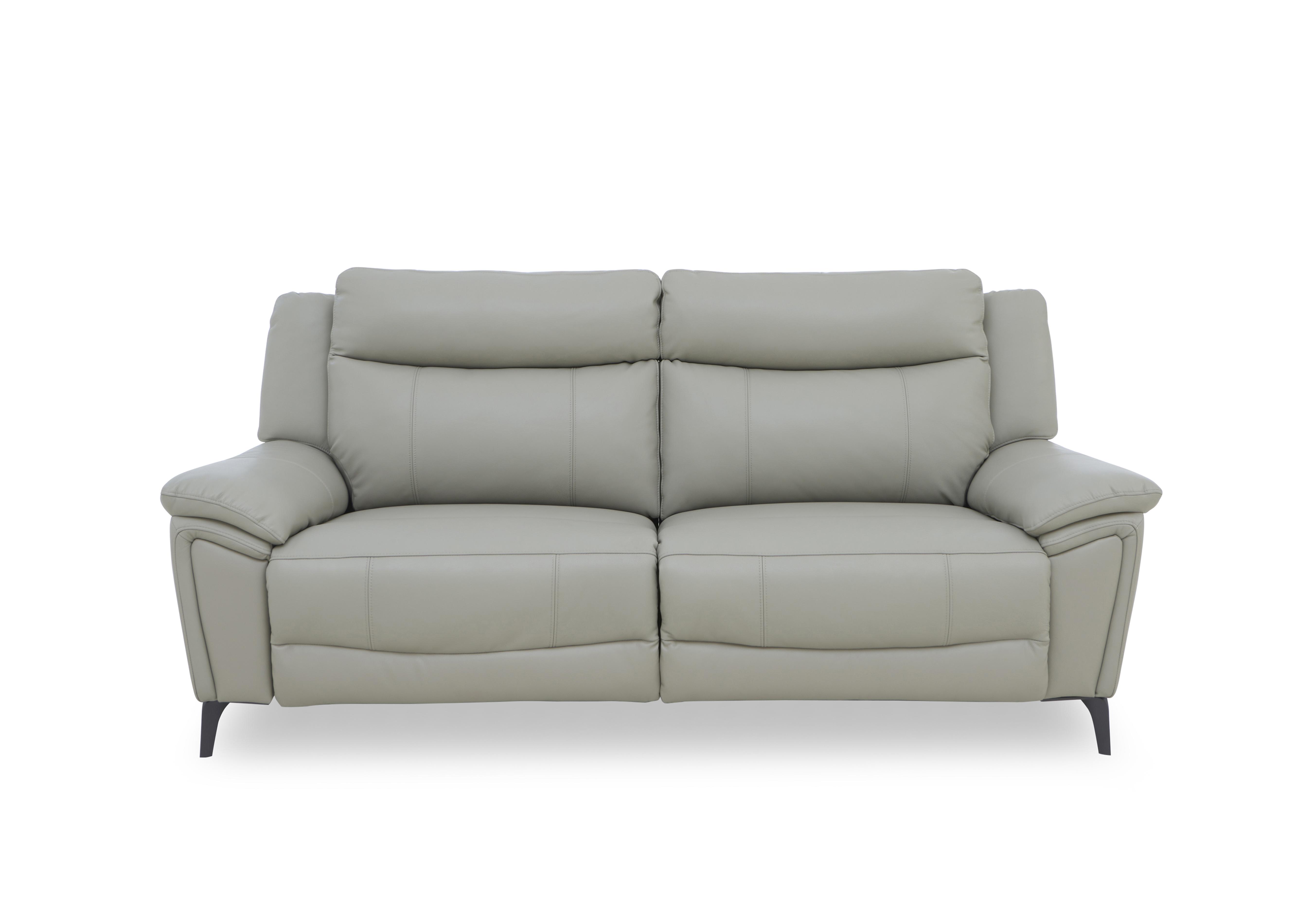 Panache Leather 3 Seater Power Recliner Sofa with Power Headrests and Heated Seats in Lead Grey Cat-60/23 on Furniture Village