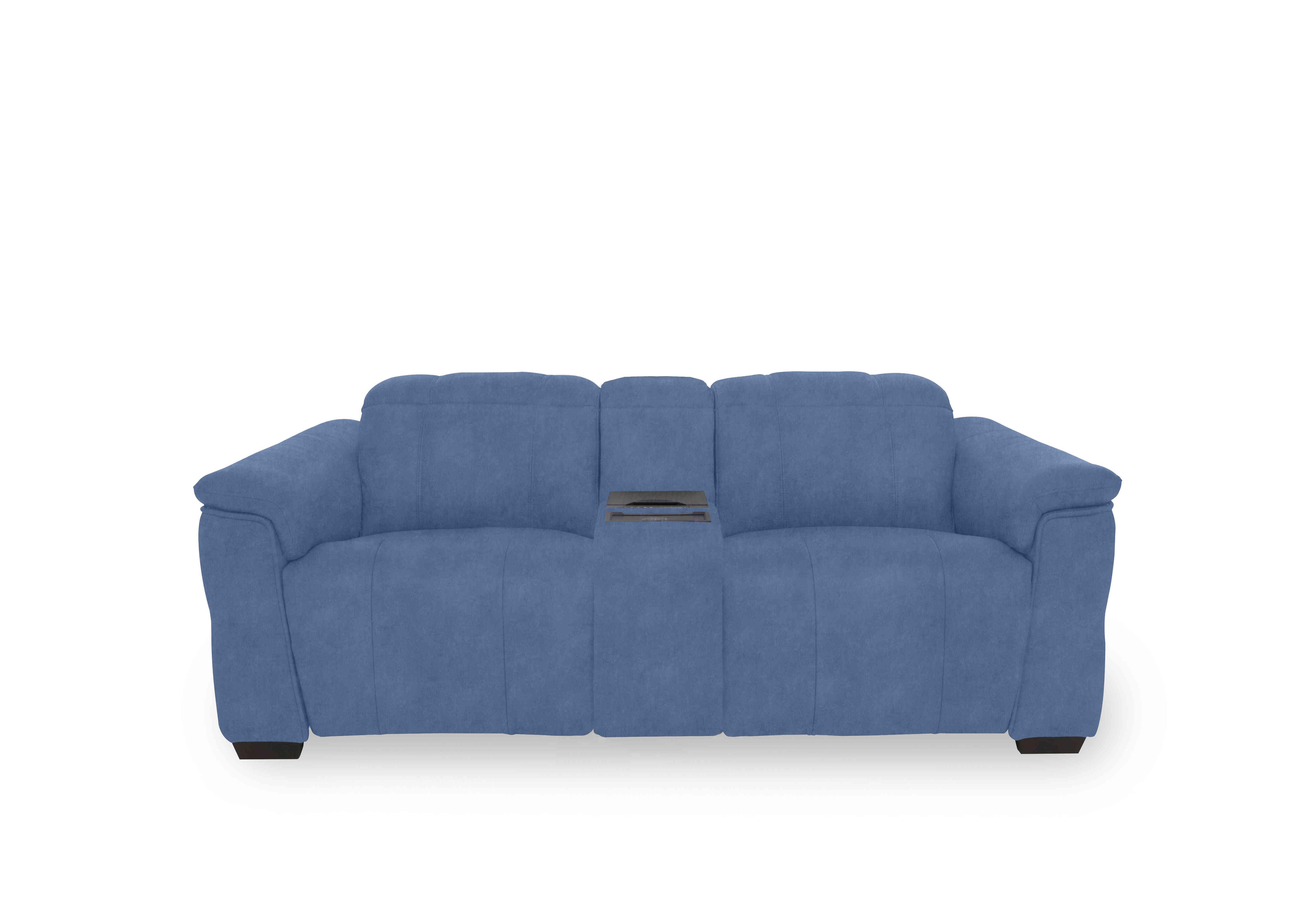 Inca Fabric 2 Seater Power Recliner Sofa with Power Headrests and Fridge Console in Dexter Wave 43525 on Furniture Village