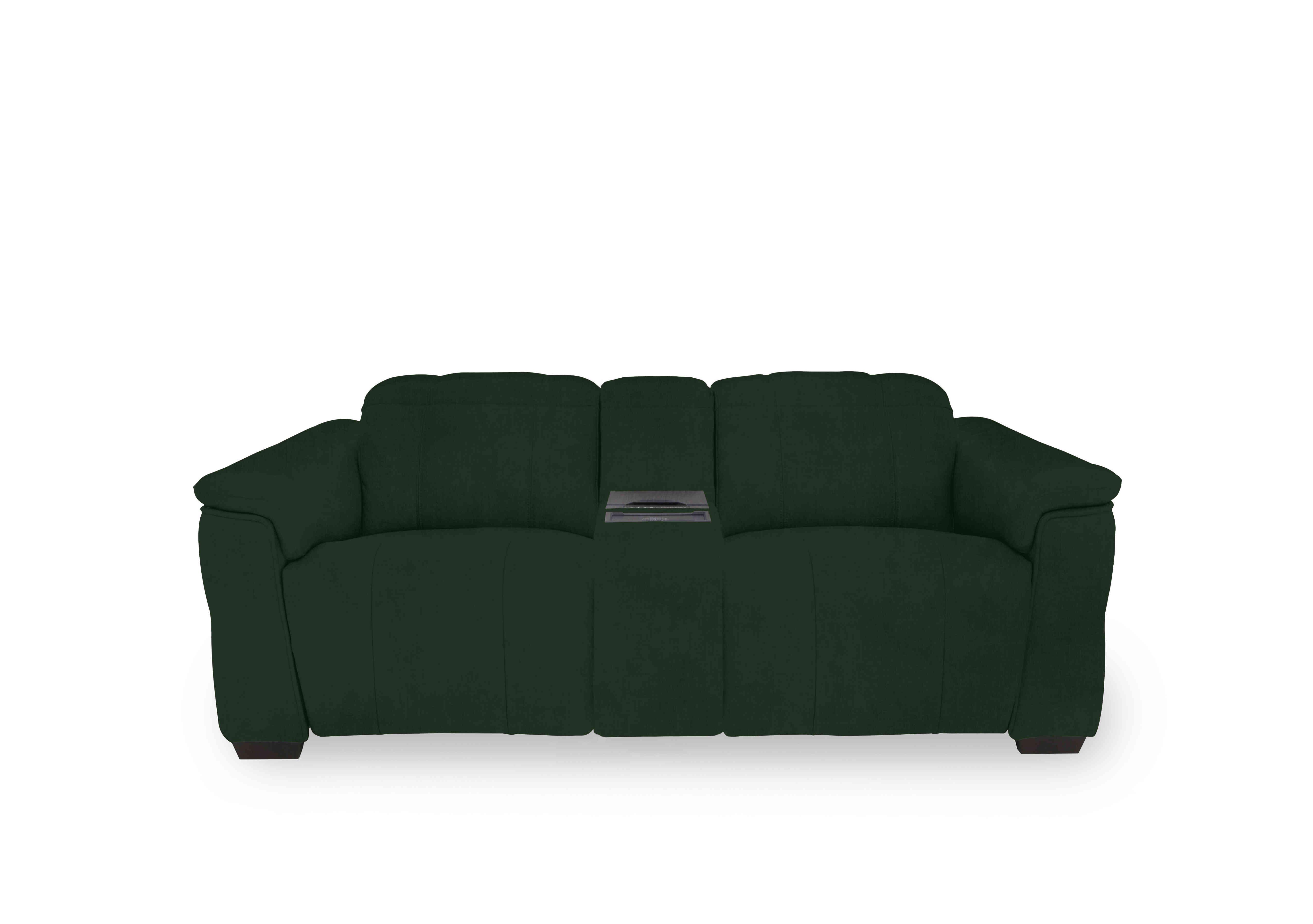 Inca Fabric 2 Seater Power Recliner Sofa with Power Headrests and Fridge Console in Opulence Bottle Green 51011 on Furniture Village