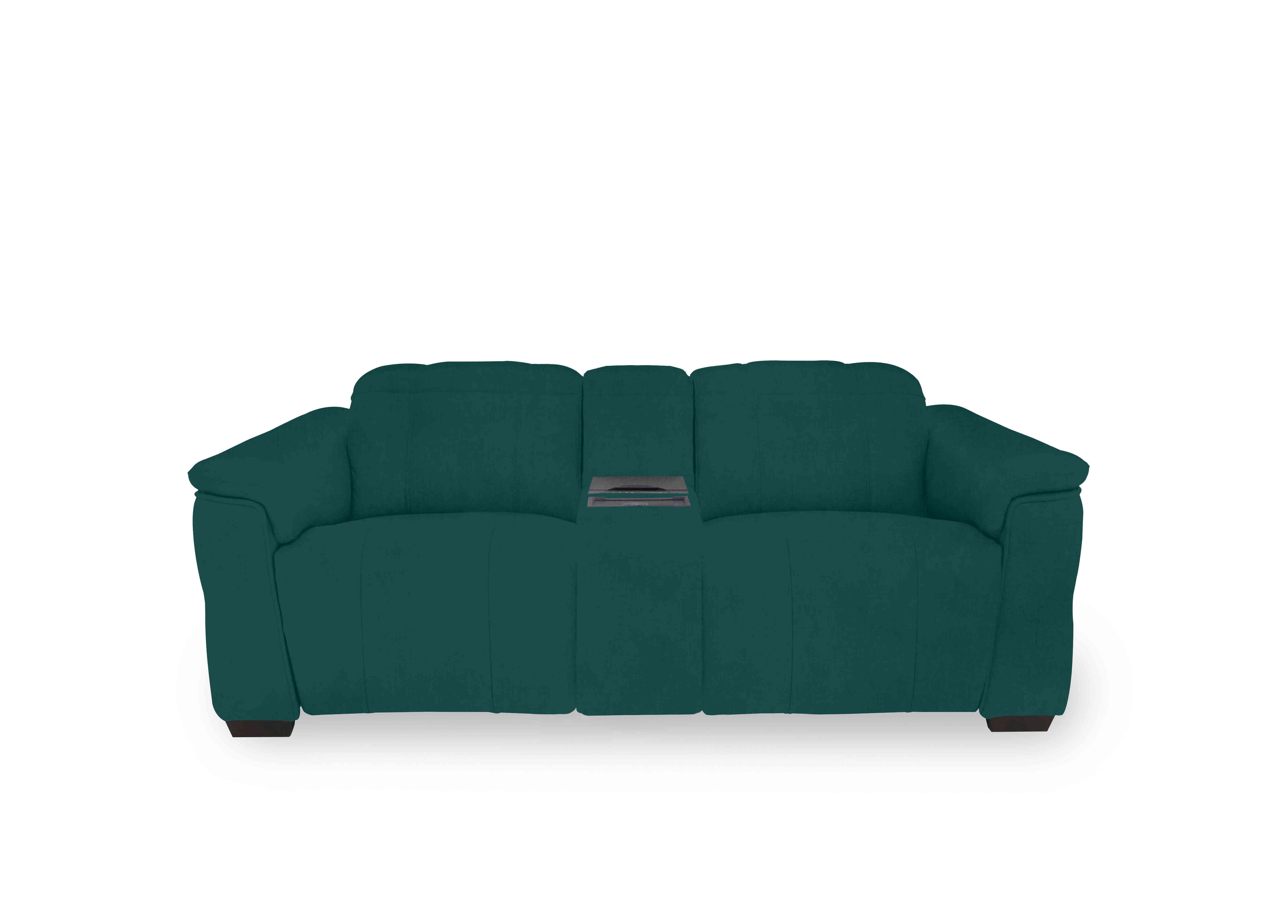 Inca Fabric 2 Seater Power Recliner Sofa with Power Headrests and Fridge Console in Opulence Teal 51003 on Furniture Village