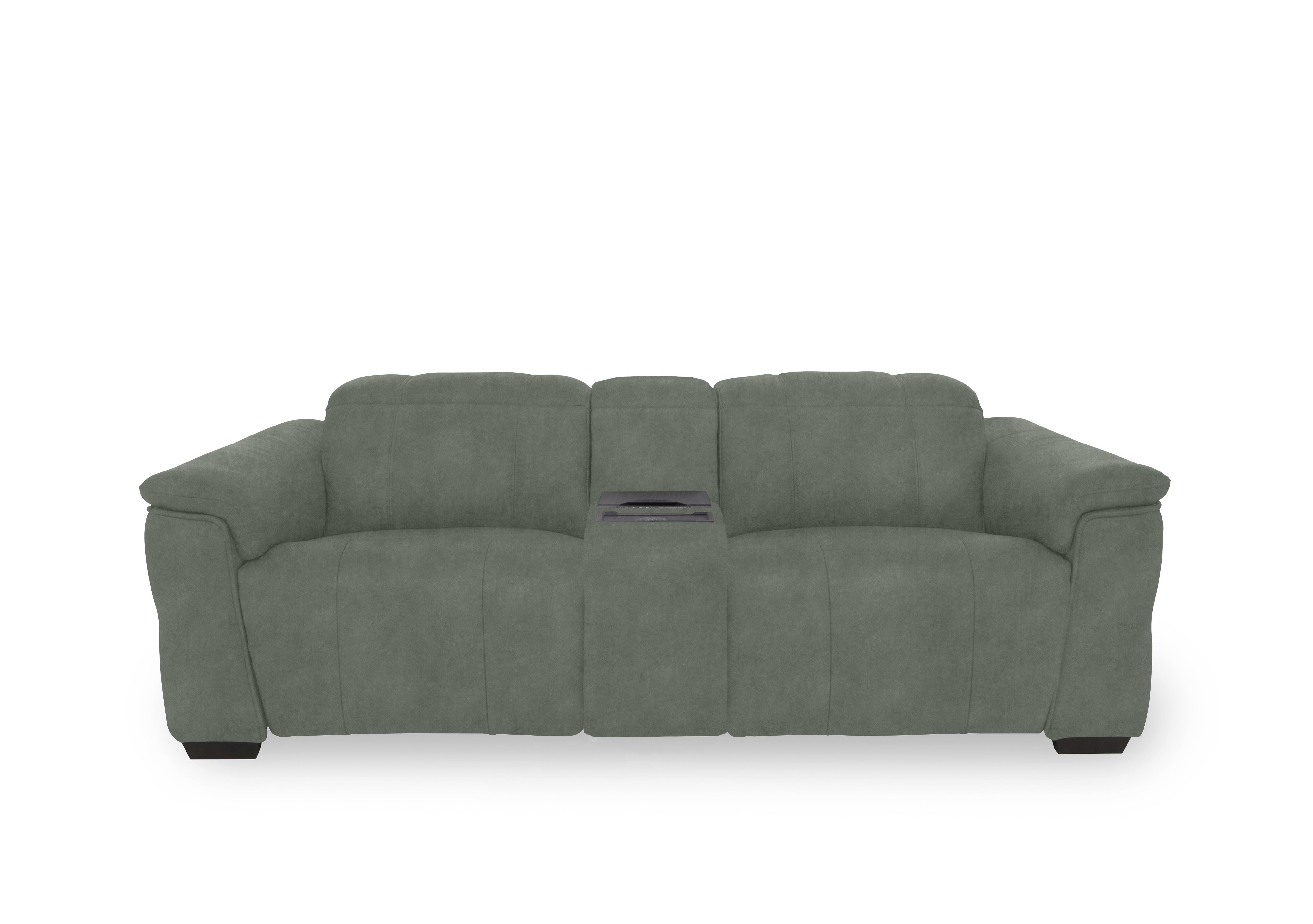 Inca Fabric 3 Seater Power Recliner Sofa with Power Headrests and Fridge Console in Dexter Fern 43514 on Furniture Village