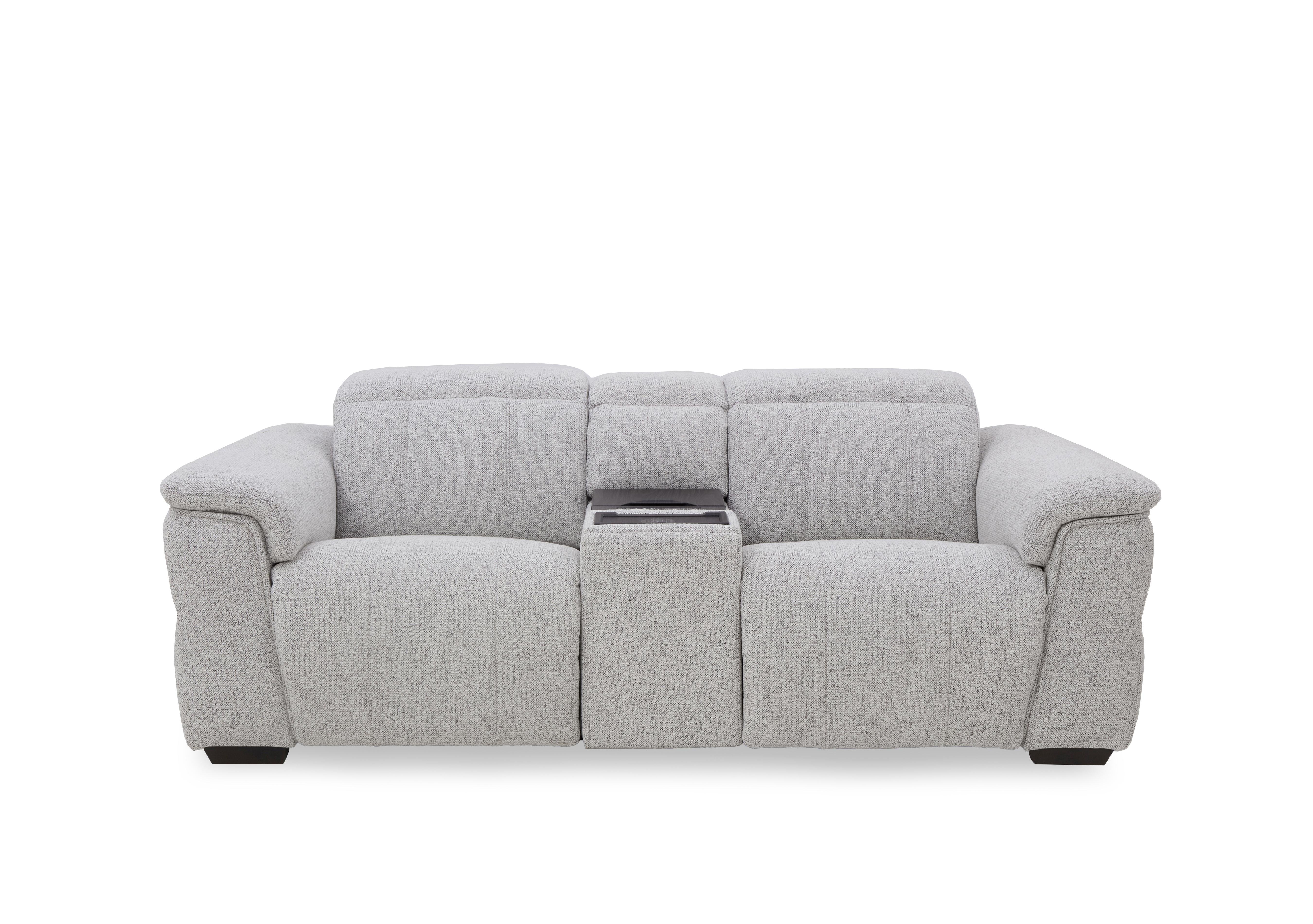 Inca Fabric 3 Seater Power Recliner Sofa with Power Headrests and Fridge Console in Manhattan Stone 58004 on Furniture Village