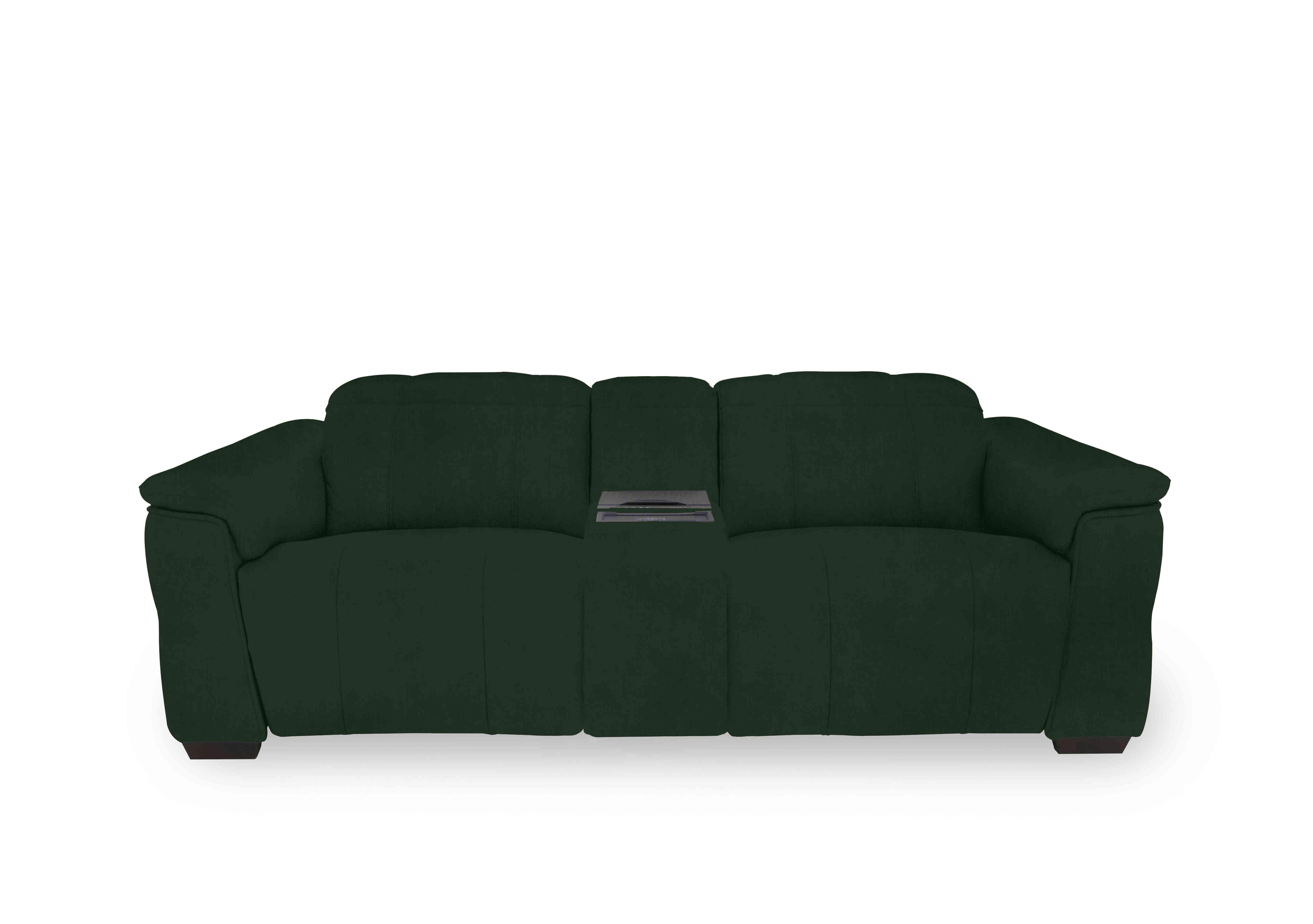 Inca Fabric 3 Seater Power Recliner Sofa with Power Headrests and Fridge Console in Opulence Bottle Green 51011 on Furniture Village