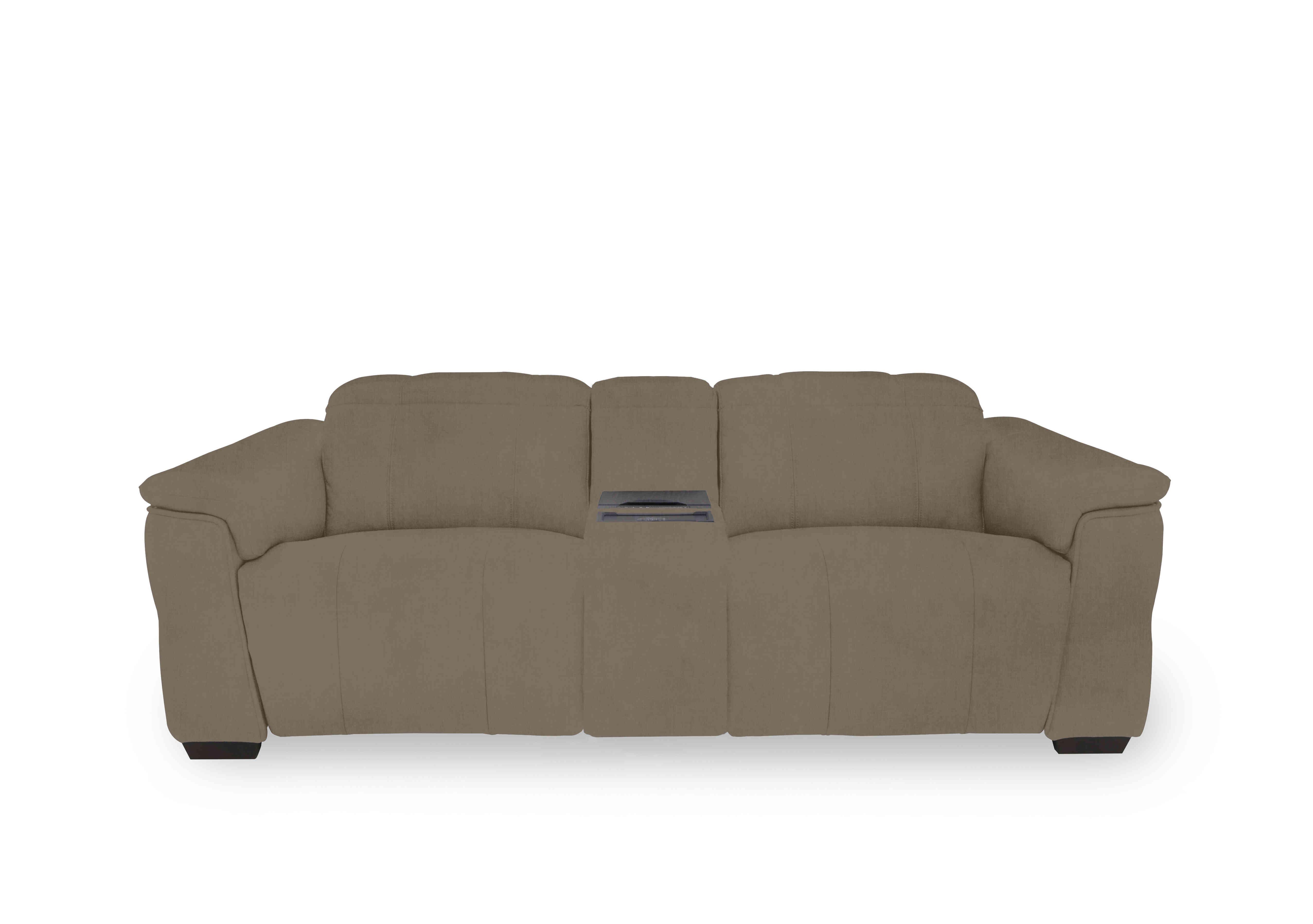 Inca Fabric 3 Seater Power Recliner Sofa with Power Headrests and Fridge Console in Opulence Cedar  51014 on Furniture Village