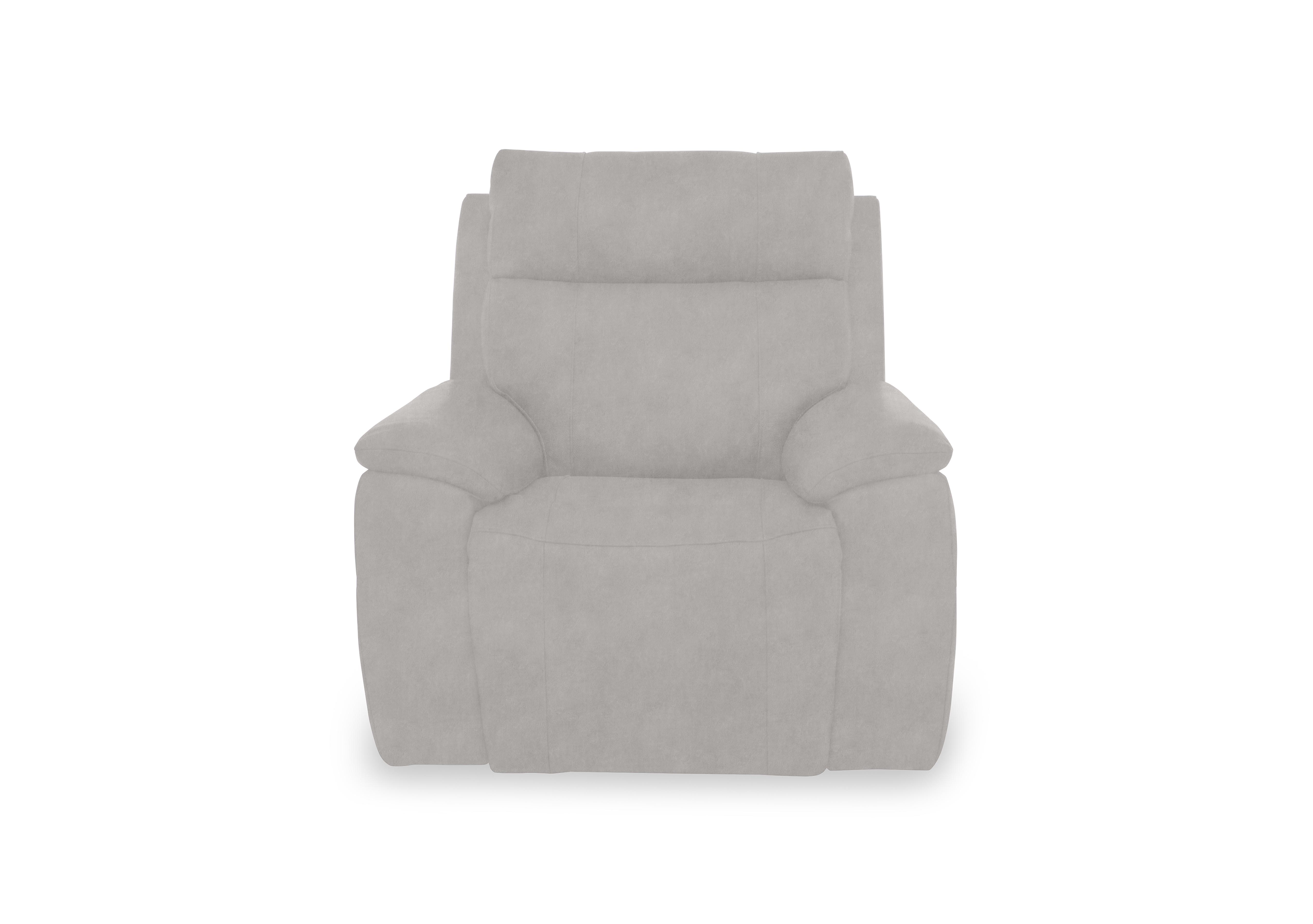 Aero Fabric Power Recliner Chair with Power Headrest and Heated Seat in Dexter Stone 43502 on Furniture Village
