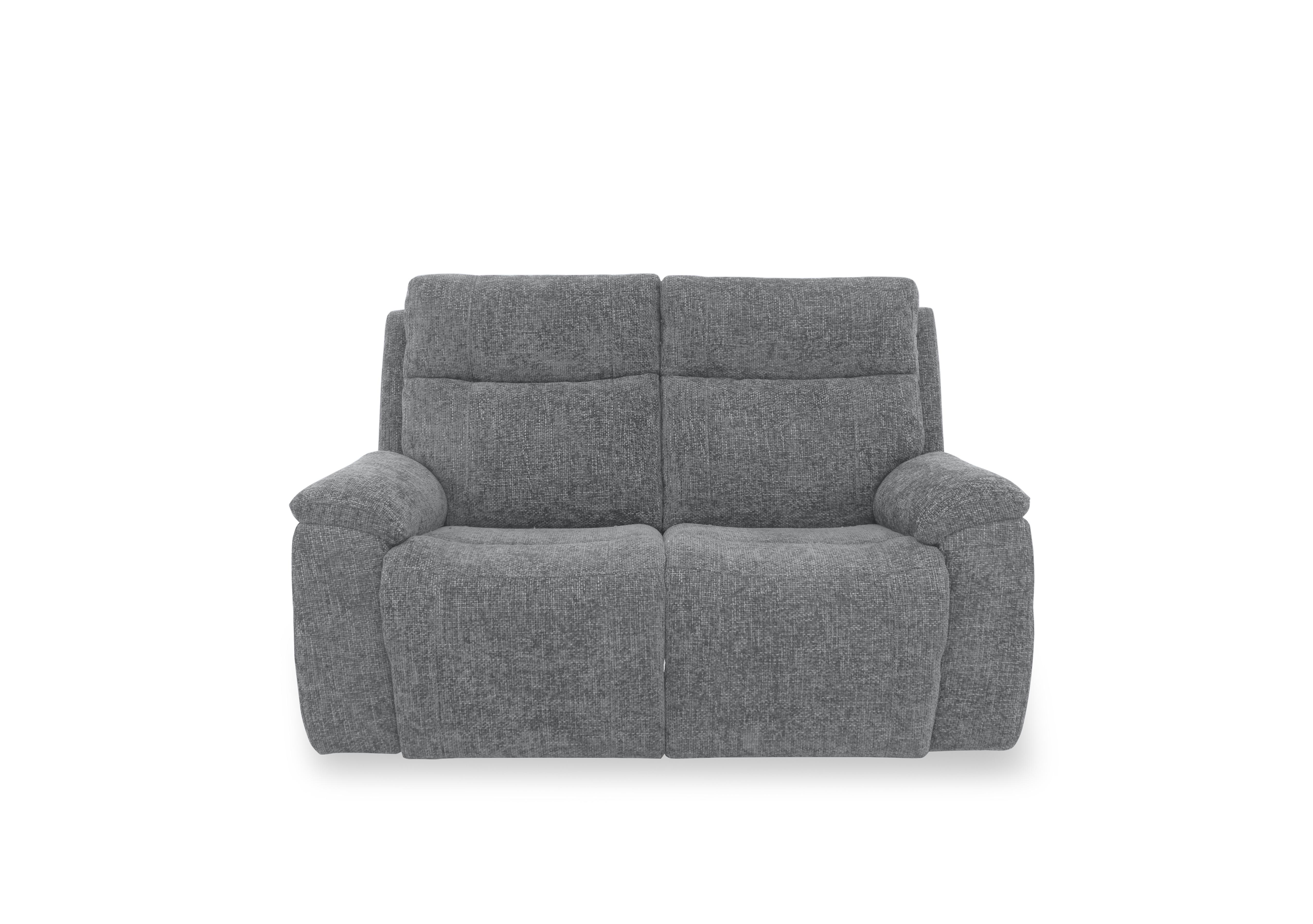 Aero Fabric 2 Seater Power Recliner Sofa with Power Headrests and Heated Seats in Hopsack Charcoal 70006 on Furniture Village